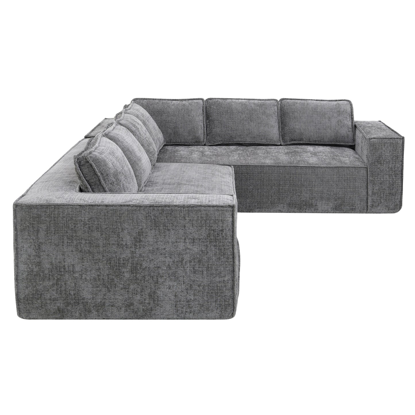 Canapé sectionnel modulaire, ensemble de canapés 6 places en chenille infroissable, combinaison libre 2 pièces, ensemble de canapés nuage moderne en forme de L