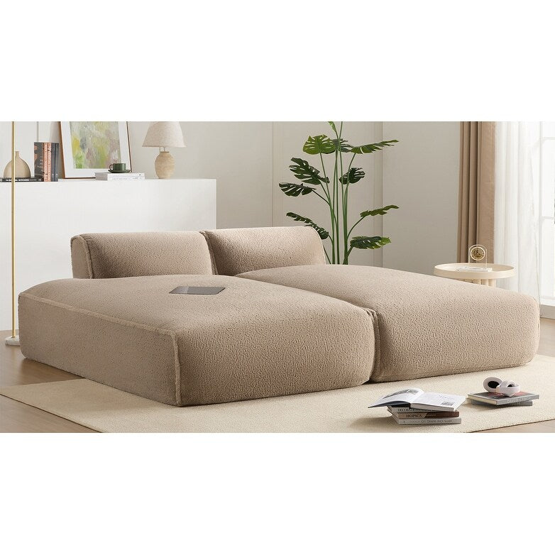 Canapé sectionnel modulaire, entièrement compressé, spacieux, rempli de mousse, pour salon, design adapté aux personnes âgées