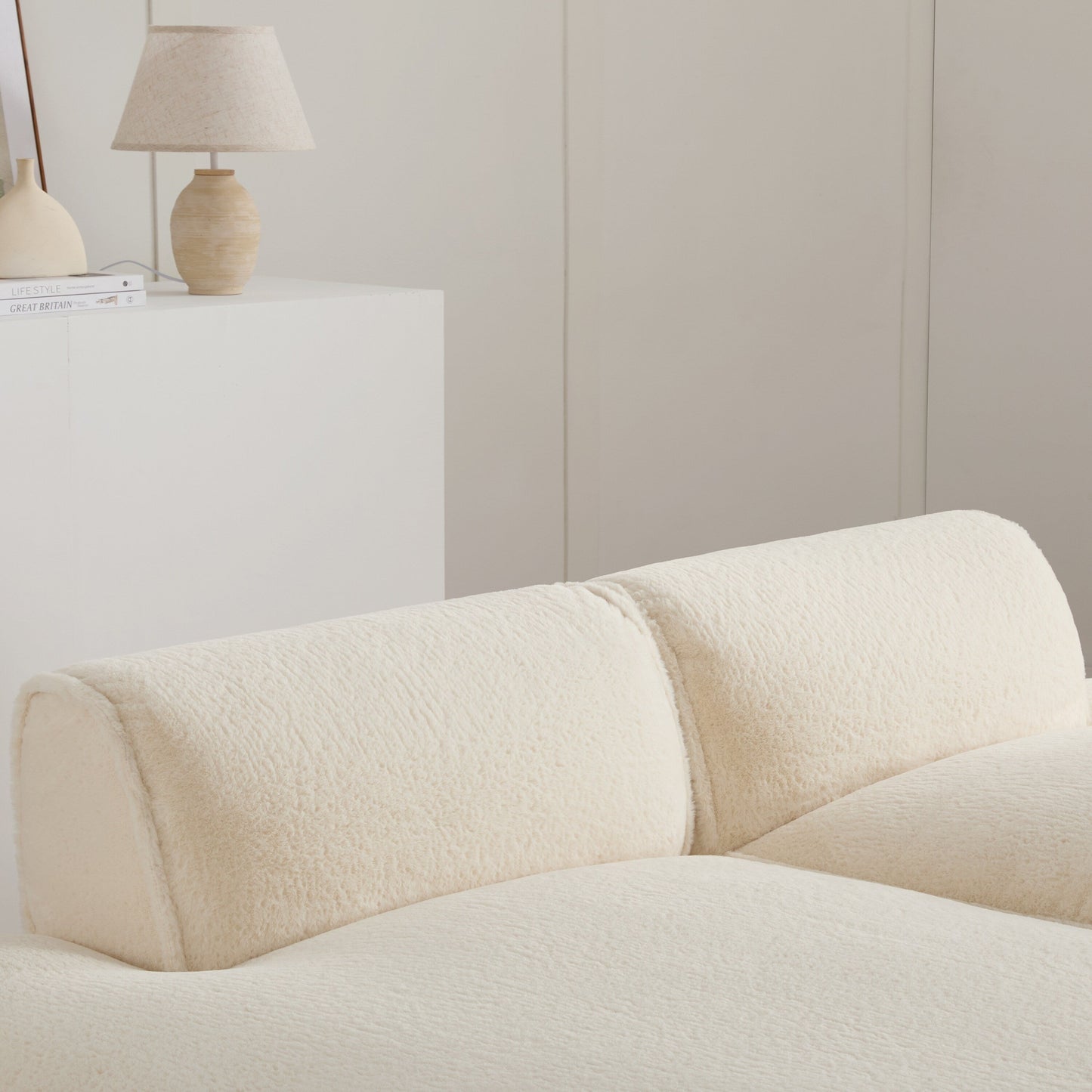Canapé sectionnel modulaire, entièrement compressé, spacieux, rempli de mousse, pour salon, design adapté aux personnes âgées