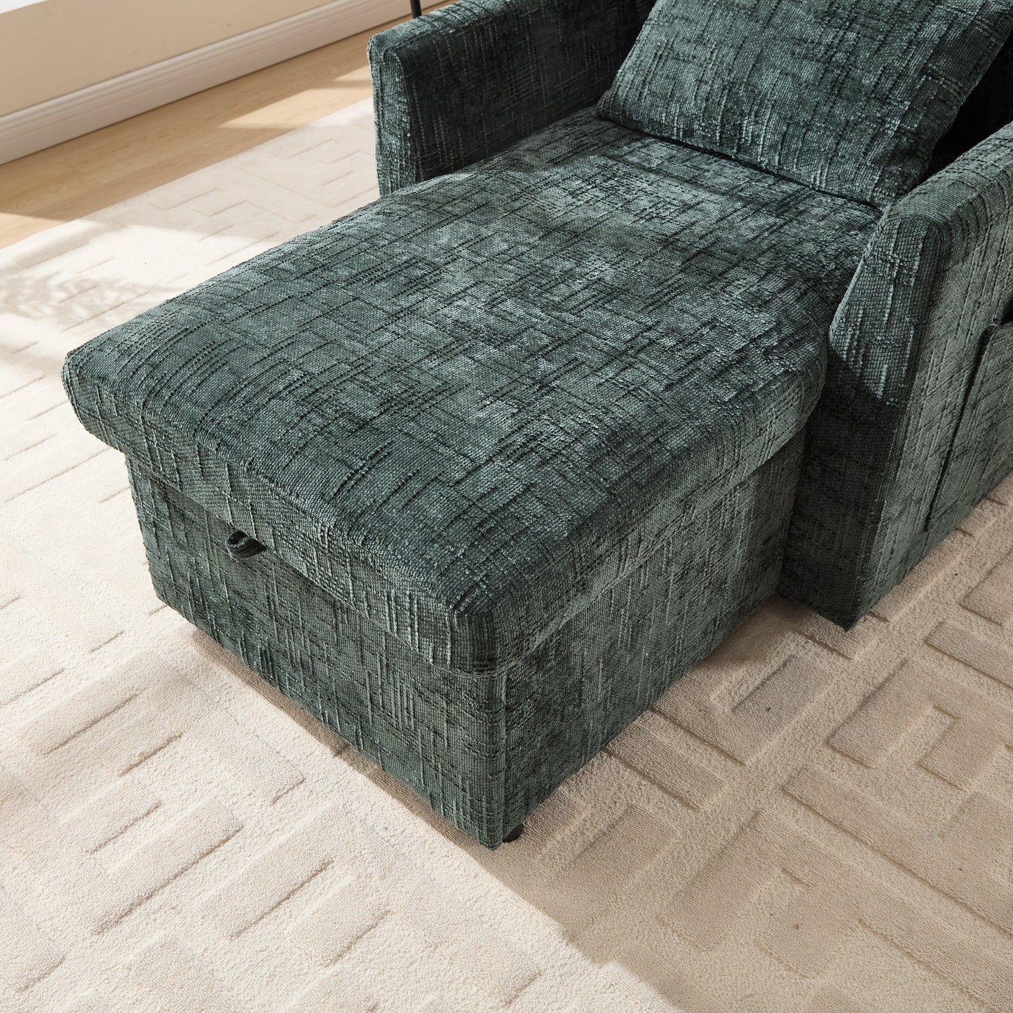 Canapé inclinable multifonctionnel pour personne paresseuse, dossier de rangement avec support pour téléphone portable, chaise de loisirs simple en chenille