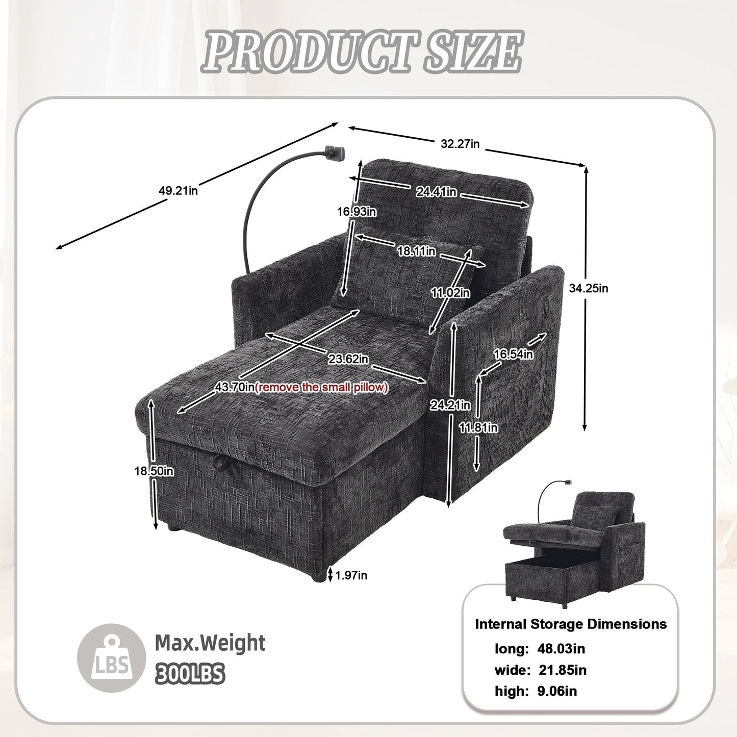 Canapé inclinable multifonctionnel pour personne paresseuse, dossier de rangement avec support pour téléphone portable, chaise de loisirs simple en chenille
