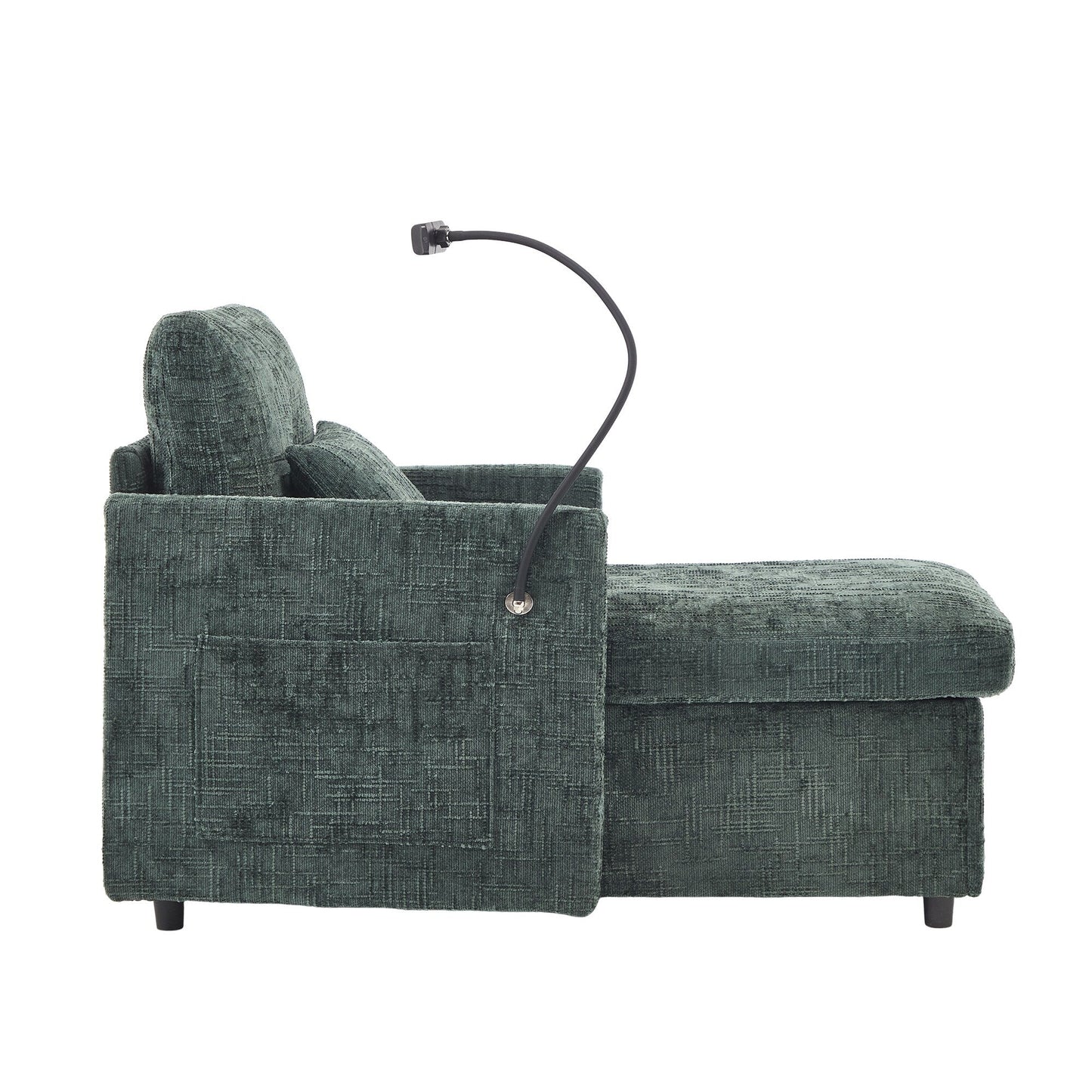 Canapé inclinable multifonctionnel pour personne paresseuse, dossier de rangement avec support pour téléphone portable, chaise de loisirs simple en chenille