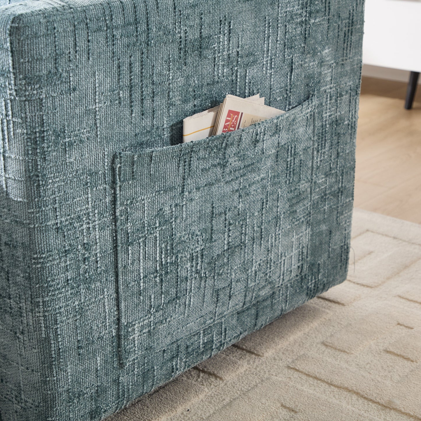 Canapé inclinable multifonctionnel pour personne paresseuse, dossier de rangement avec support pour téléphone portable, chaise de loisirs simple en chenille