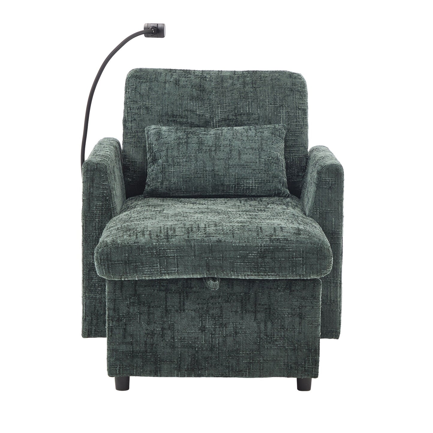 Canapé inclinable multifonctionnel pour personne paresseuse, dossier de rangement avec support pour téléphone portable, chaise de loisirs simple en chenille