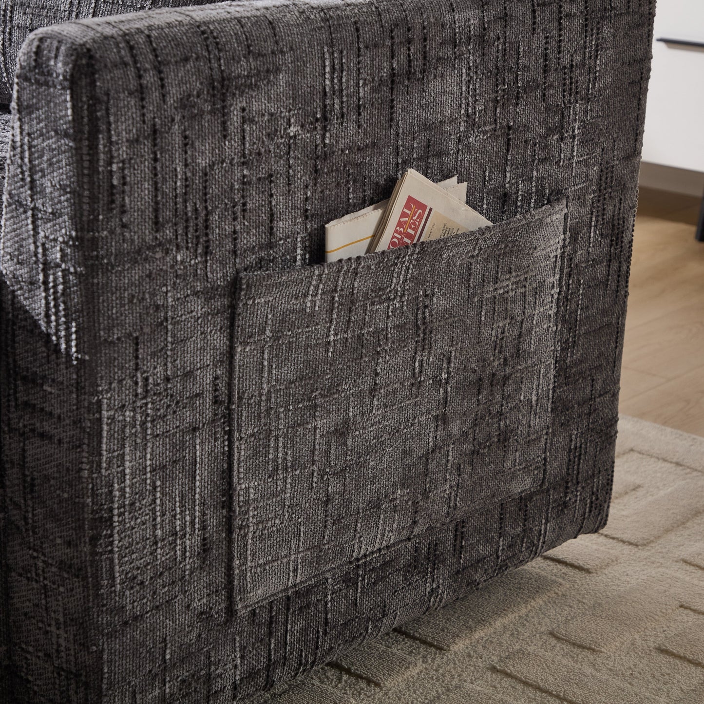 Canapé inclinable multifonctionnel pour personne paresseuse, dossier de rangement avec support pour téléphone portable, chaise de loisirs simple en chenille