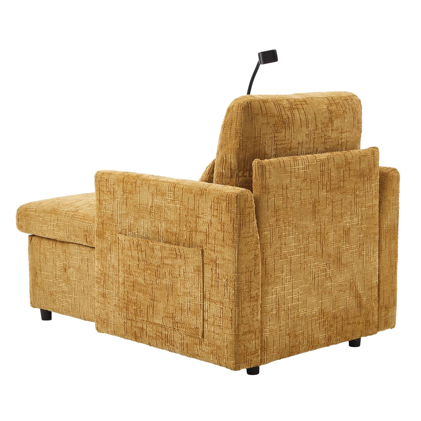 Canapé inclinable multifonctionnel pour personne paresseuse, dossier de rangement avec support pour téléphone portable, fauteuil de loisirs simple en chenille