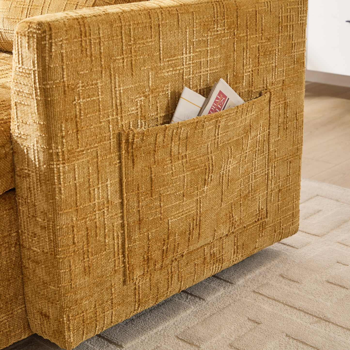 Canapé inclinable multifonctionnel pour personne paresseuse, dossier de rangement avec support pour téléphone portable, fauteuil de loisirs simple en chenille