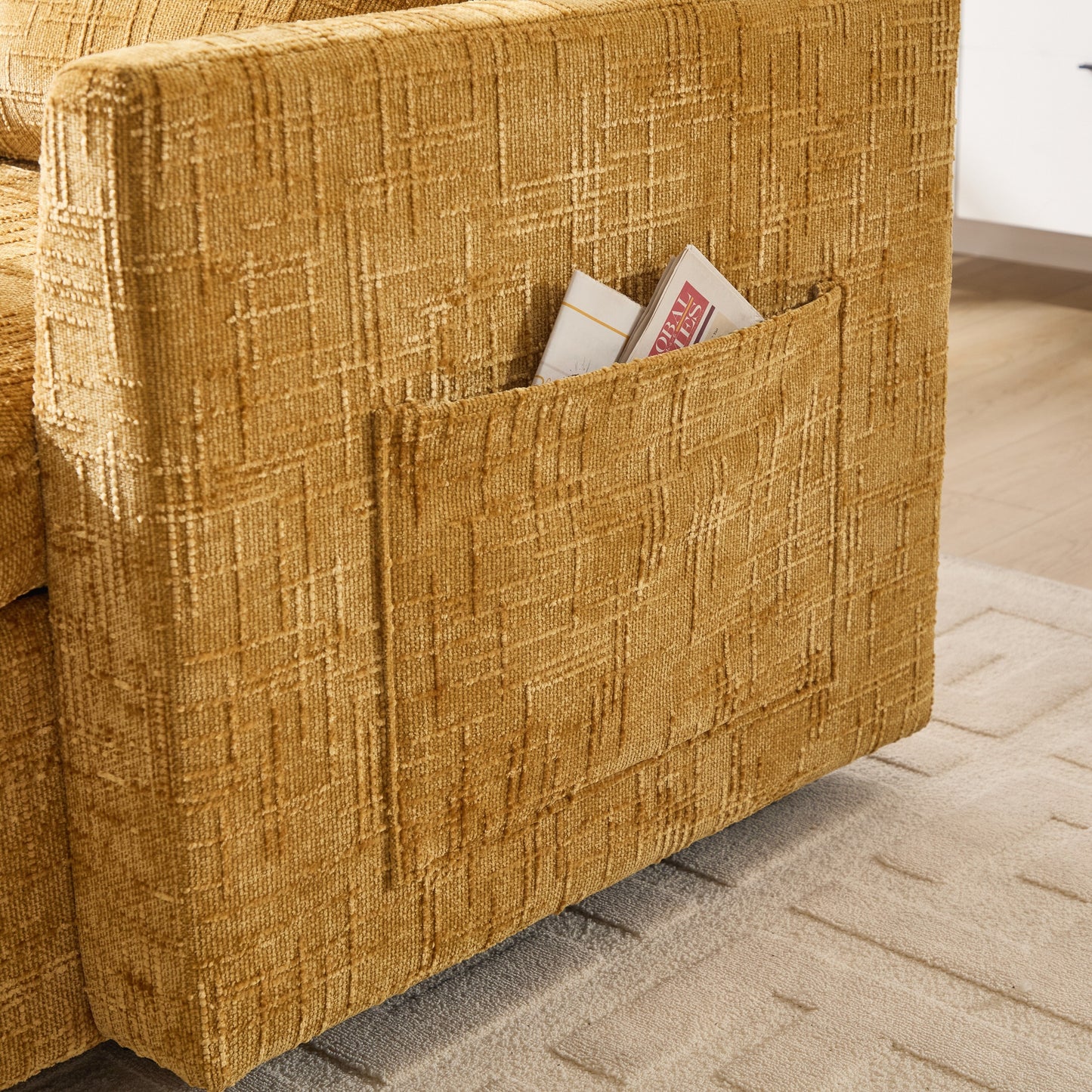 Canapé inclinable multifonctionnel pour personne paresseuse, dossier de rangement avec support pour téléphone portable, fauteuil de loisirs simple en chenille