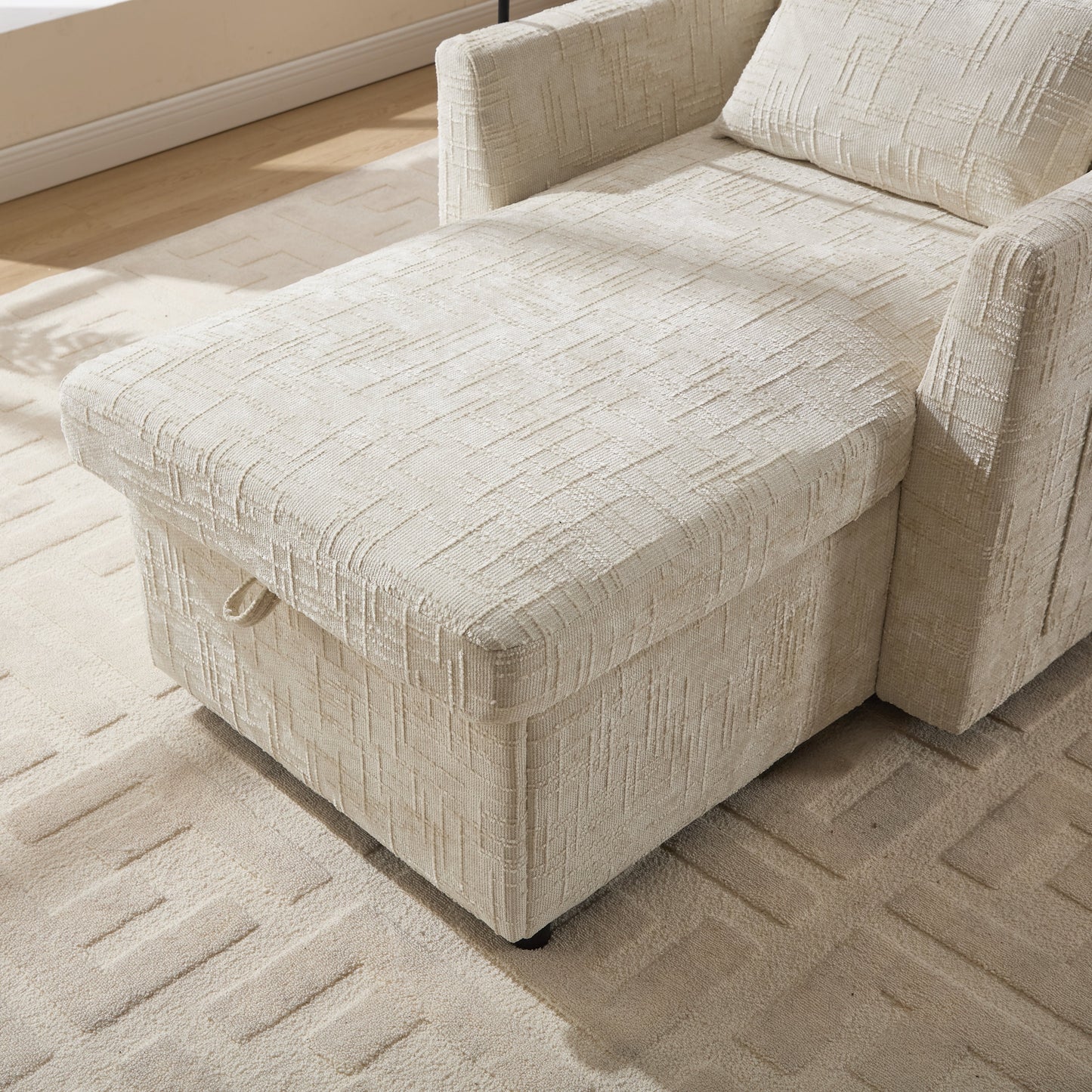 Canapé inclinable multifonctionnel pour personne paresseuse, dossier de rangement avec support pour téléphone portable, fauteuil de loisirs simple en chenille