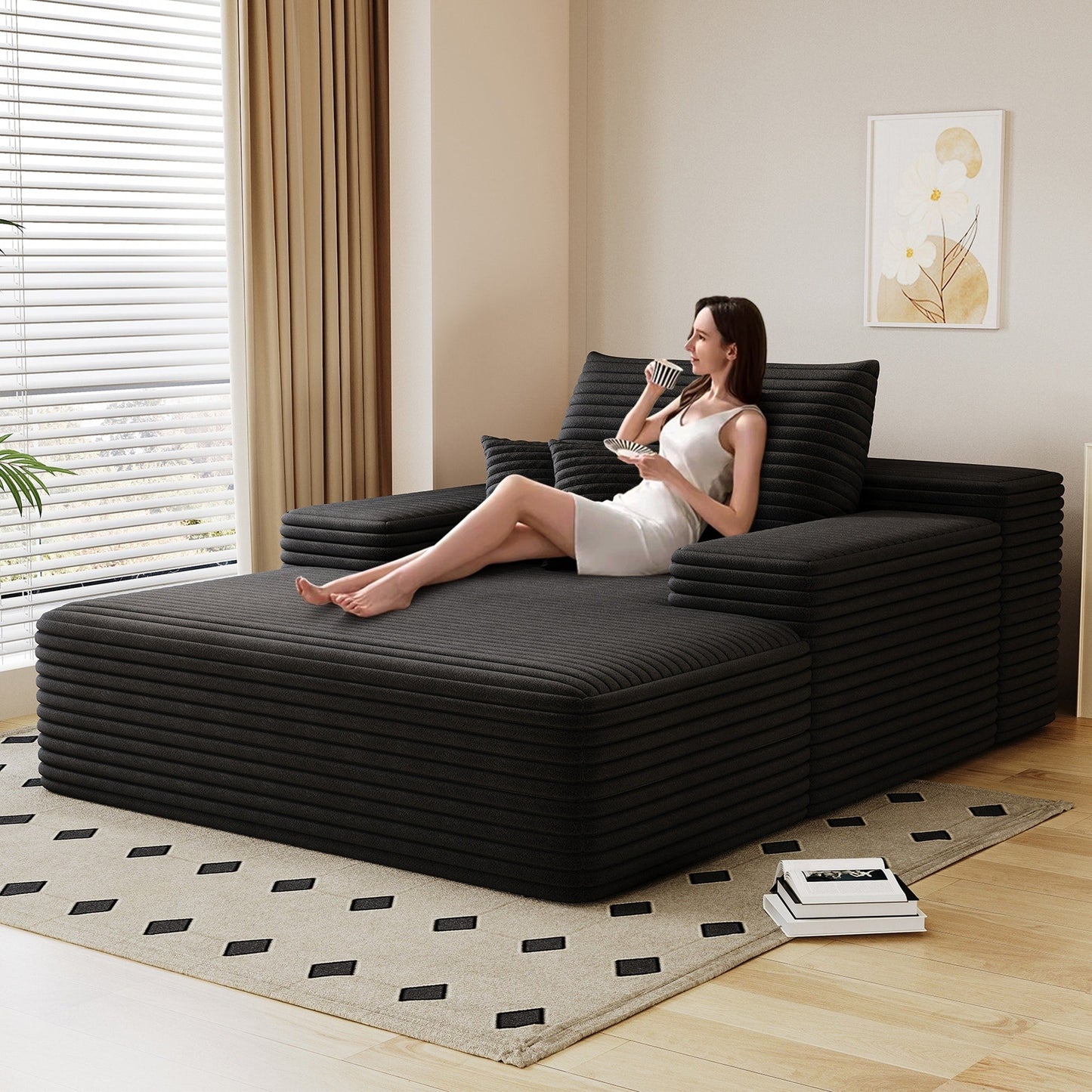 Canapé-lit rembourré surdimensionné Nebula, canapé-lit rembourré Cloud Sofas pour une lecture confortable et une détente optimale