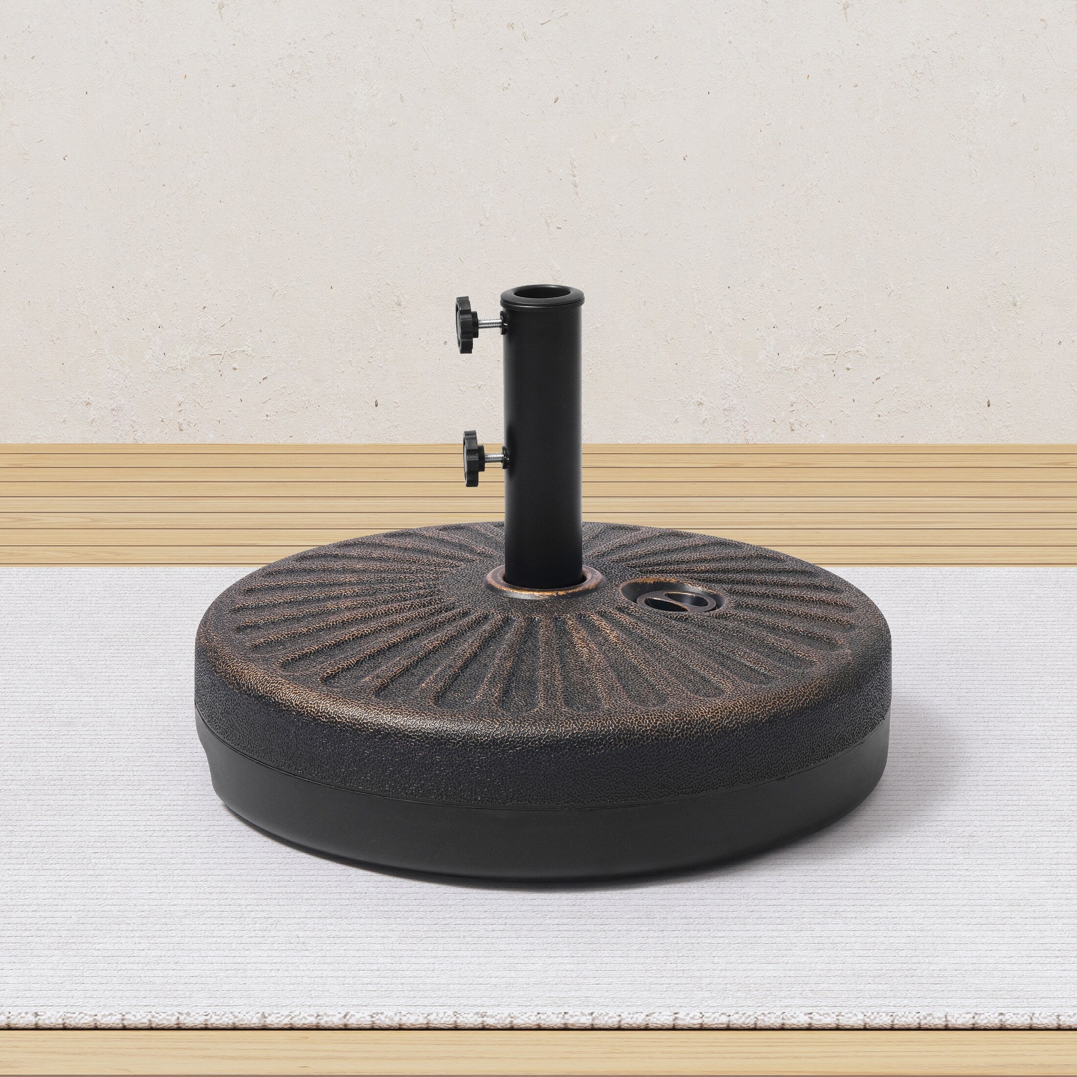 Pied de parasol rond remplissable Newport de 25 kg (55 lb) - N/A