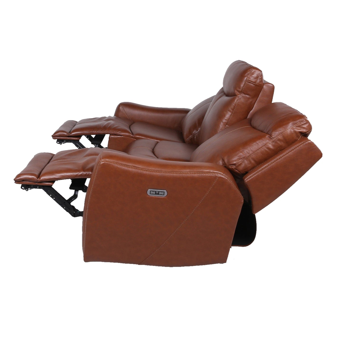Canapé inclinable Newport Power en cuir pleine fleur Steve Silver