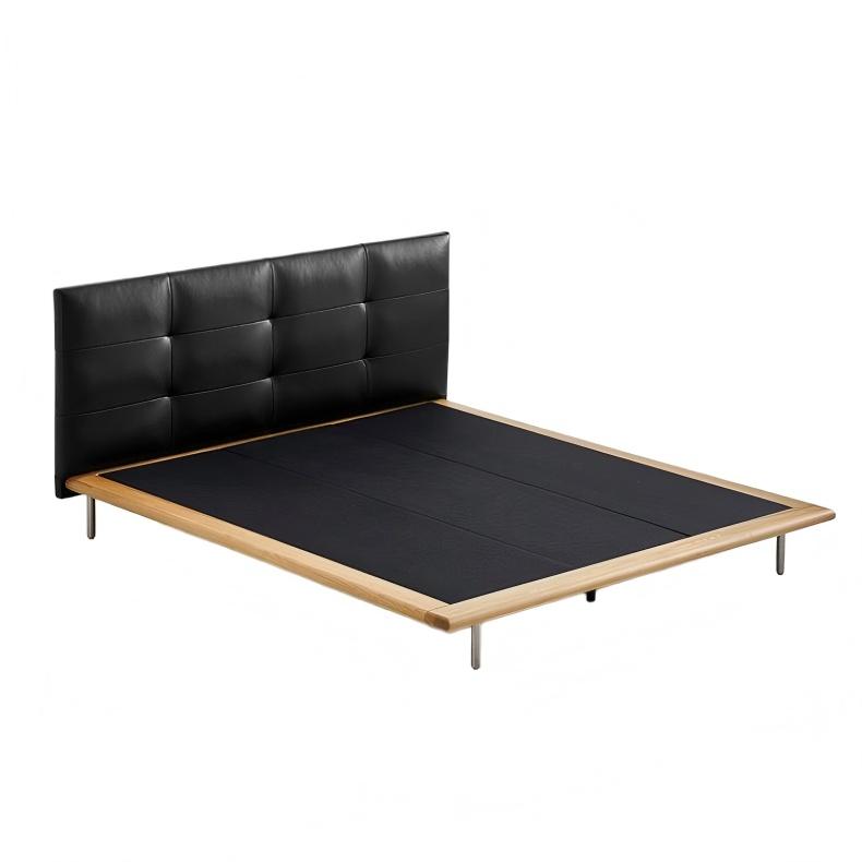 Toffee Brick Leather Bed