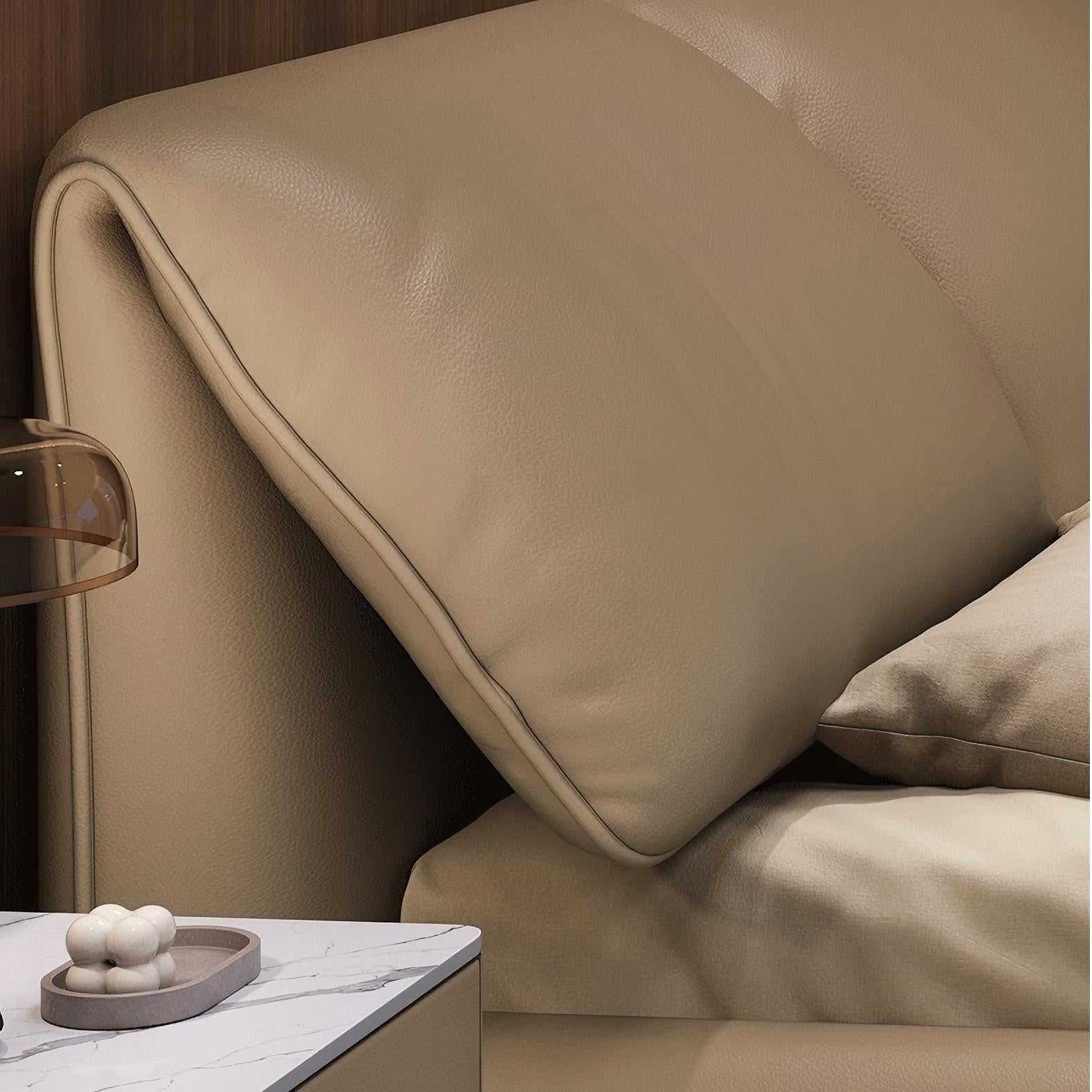 Latte Bliss Leather Bed