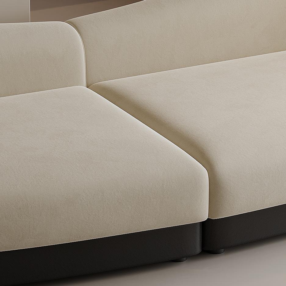 Arcana Curved Premium Velvet Sofa