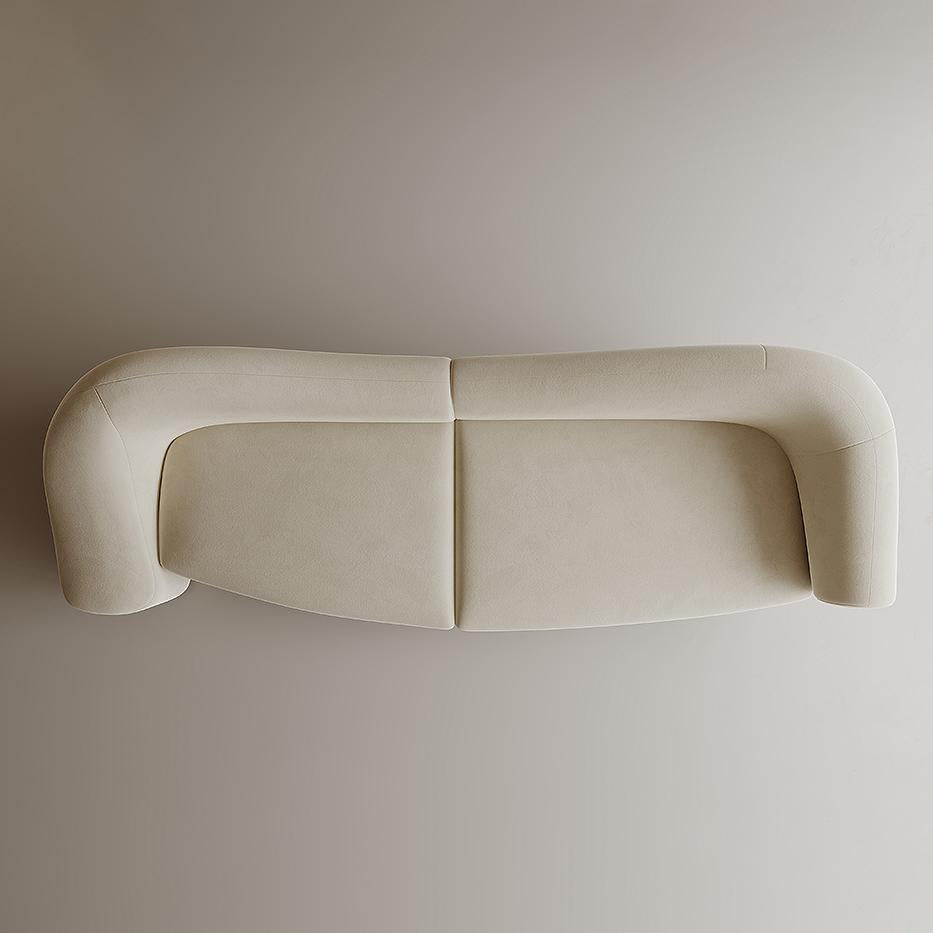 Arcana Curved Premium Velvet Sofa