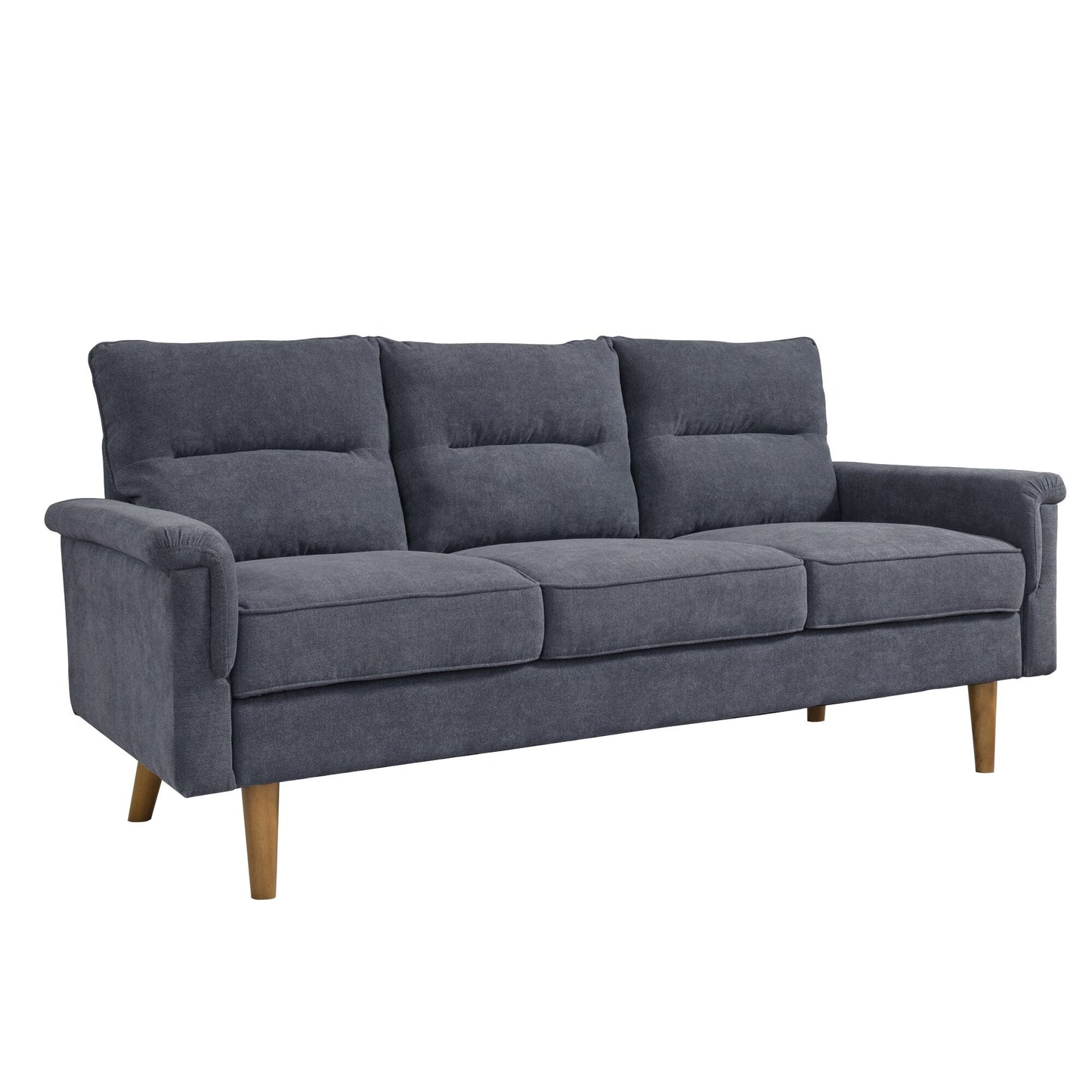 Canapé d'intérieur OVIOS avec coussin moelleux et pieds en bois