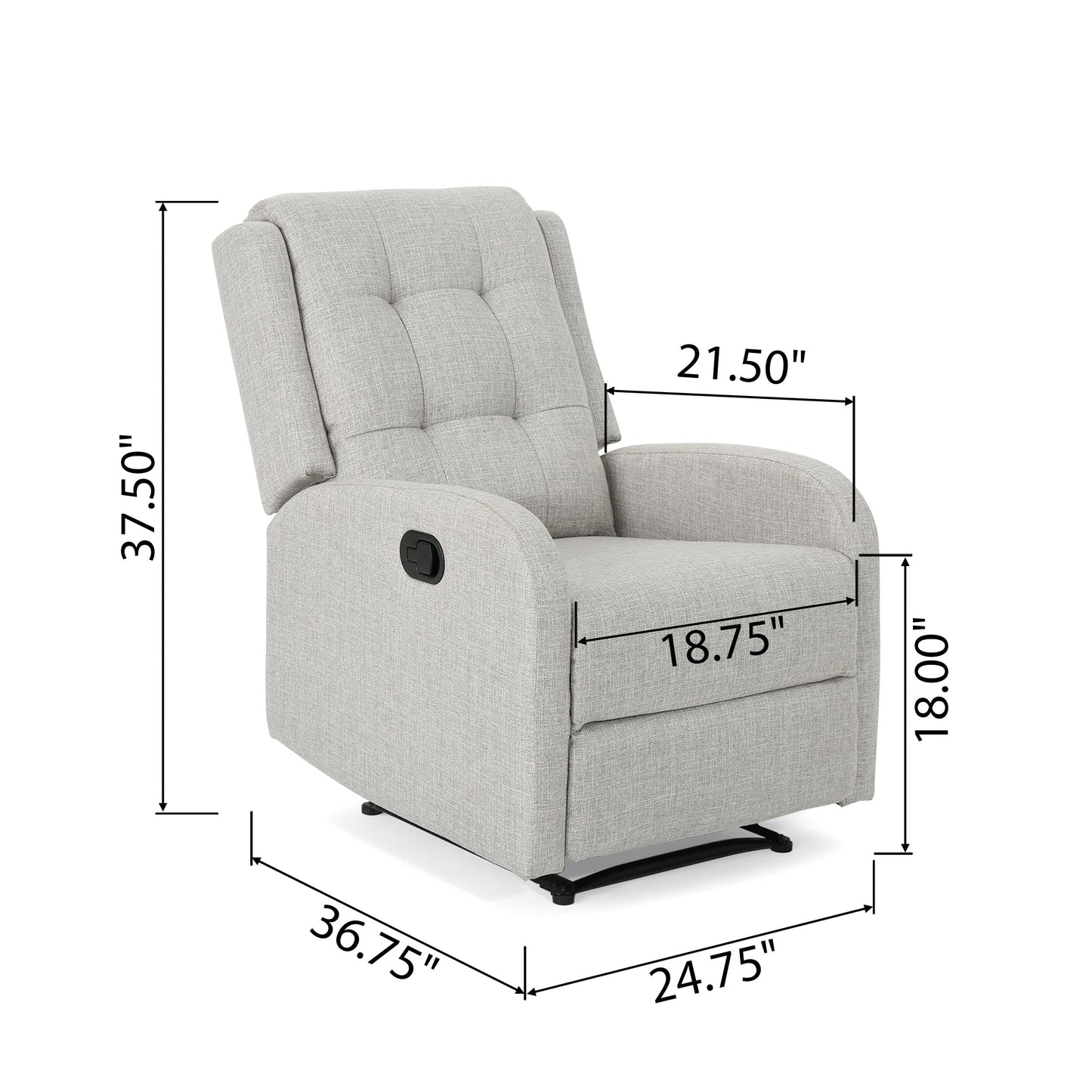 Fauteuil inclinable traditionnel rembourré O'Leary par Christopher Knight Home