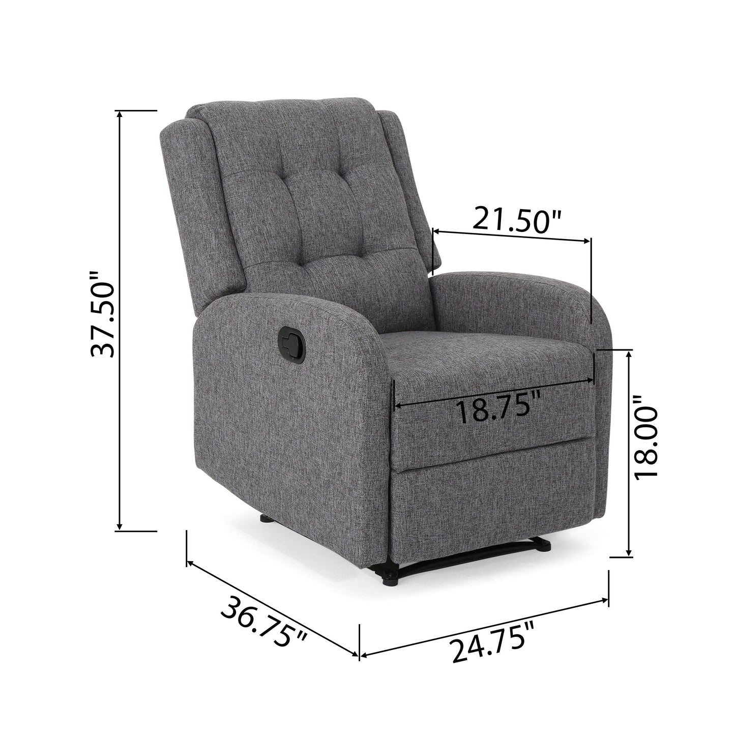 Fauteuil inclinable traditionnel rembourré O'Leary par Christopher Knight Home