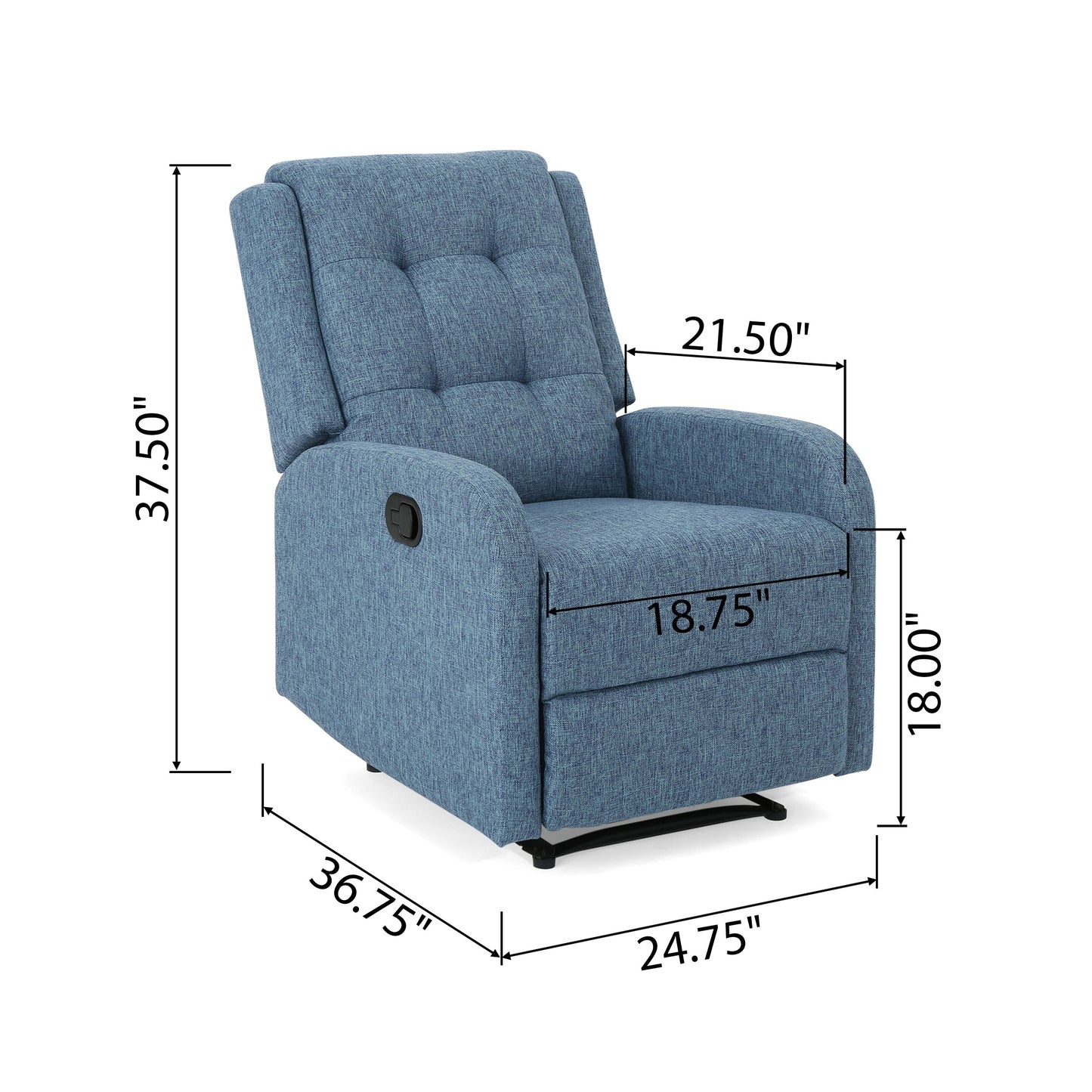Fauteuil inclinable traditionnel rembourré O'Leary par Christopher Knight Home