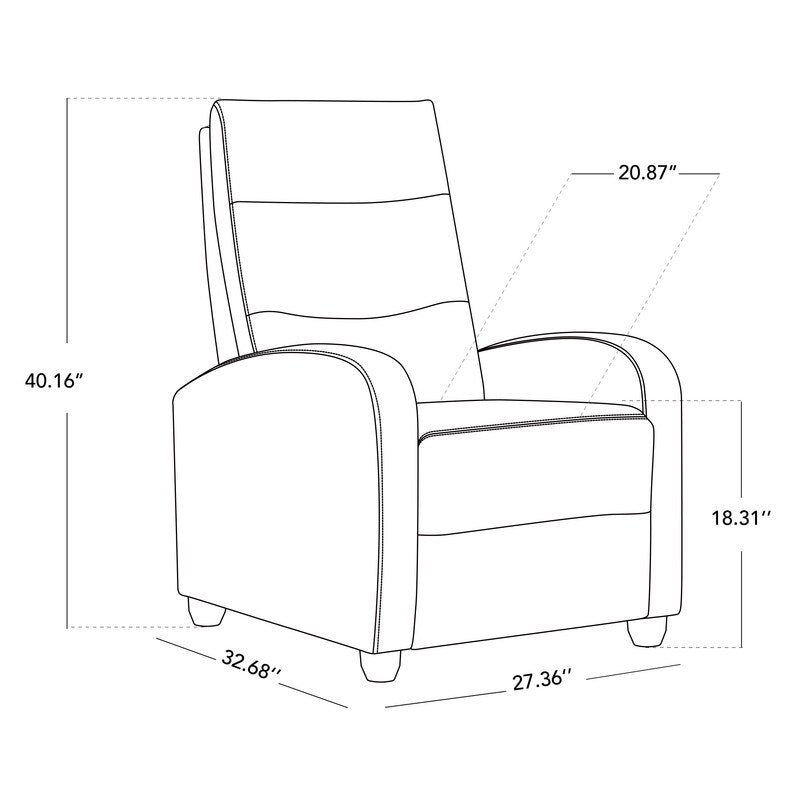 Fauteuil inclinable à dossier relevable Olivia
