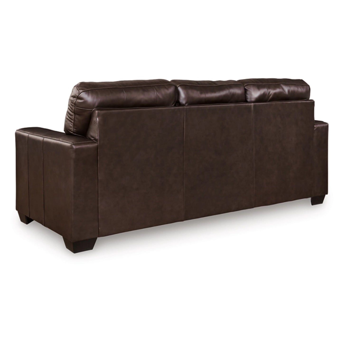 Canapé-lit Queen Orion, 85 pouces, cuir véritable et similicuir marron foncé