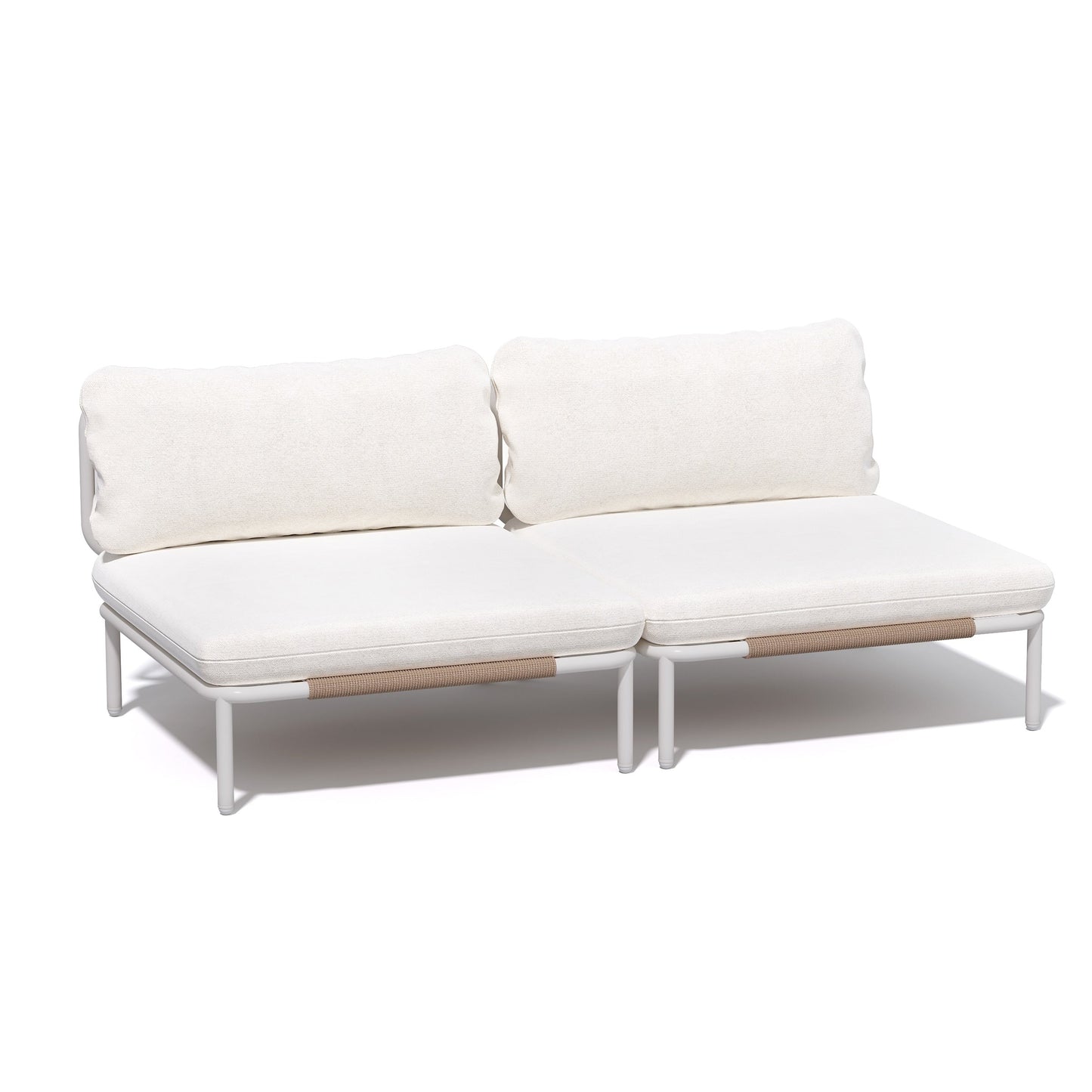 Ensemble de canapé sectionnel rembourré pour extérieur, ensemble de conversation pour meubles de patio, combinaison libre