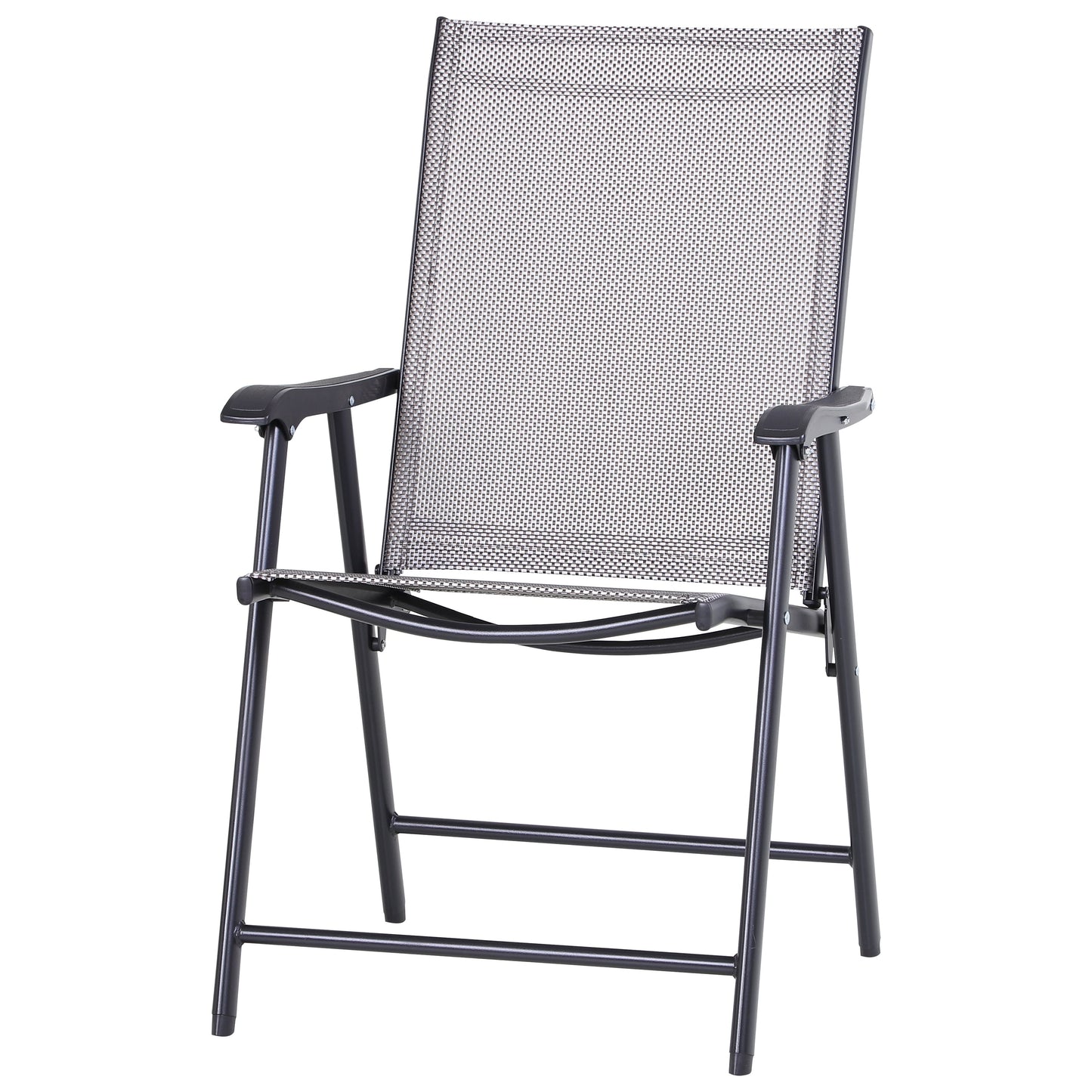Ensemble de 4 chaises de patio pliantes Outsunny au design simple et chic, confortables pour la terrasse, le jardin, la cour et les voyages