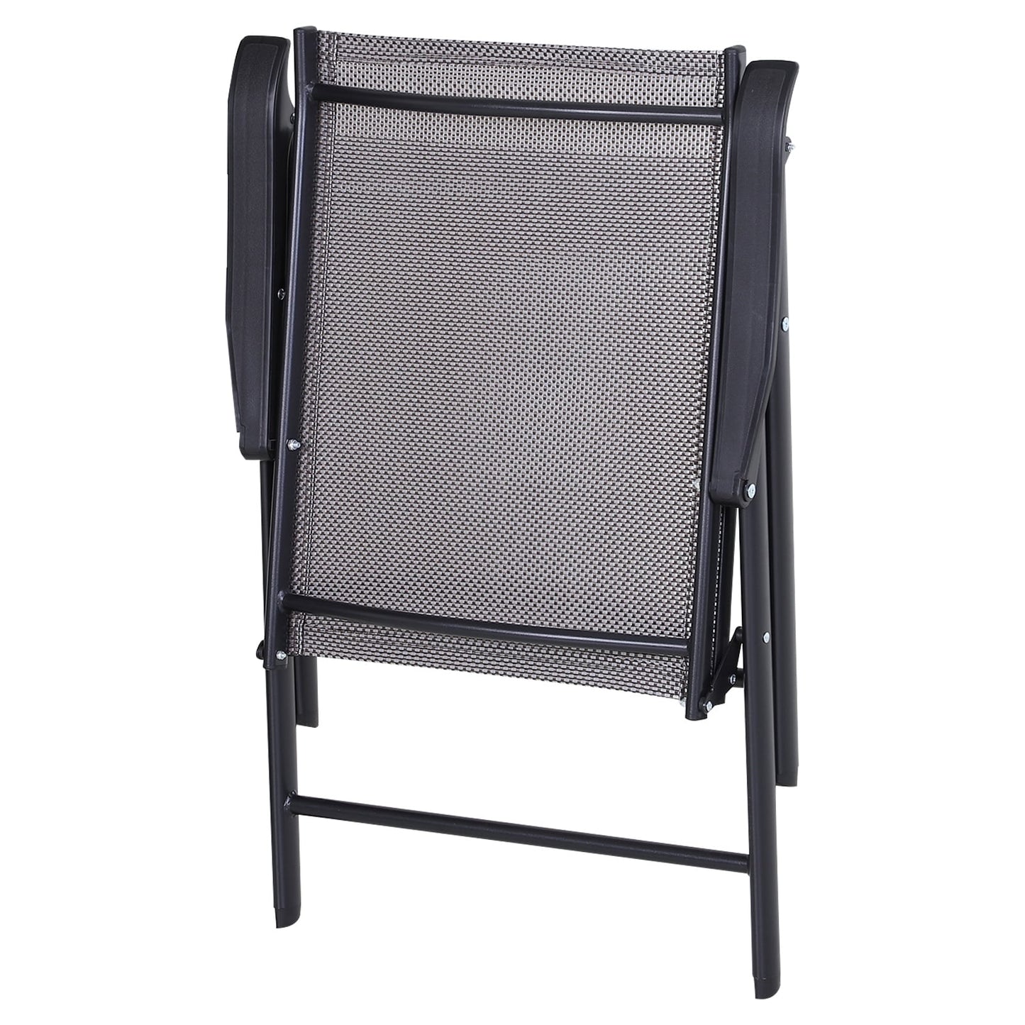 Ensemble de 4 chaises de patio pliantes Outsunny au design simple et chic, confortables pour la terrasse, le jardin, la cour et les voyages