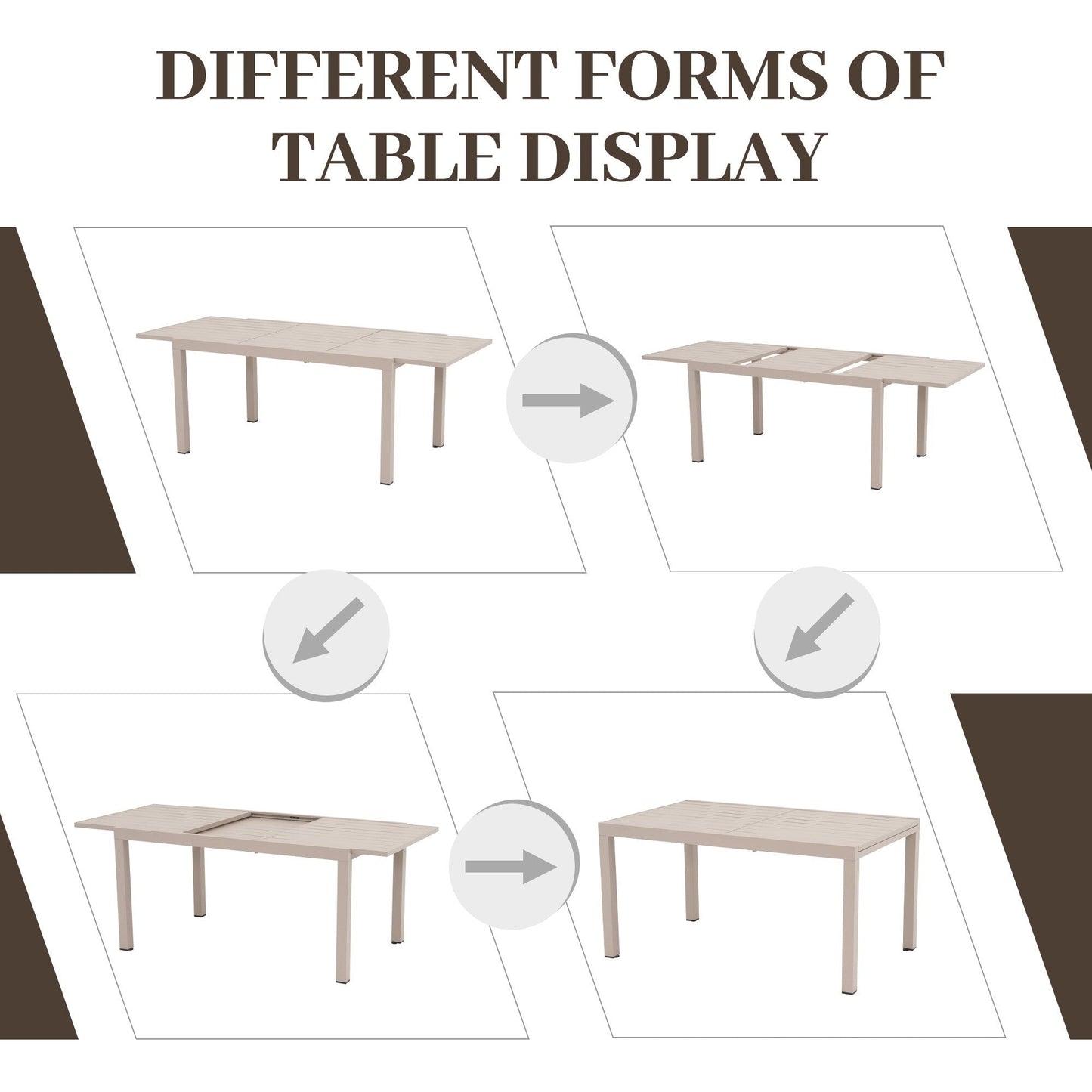 Ensemble de salle à manger d'extérieur avec chaises et table extensible