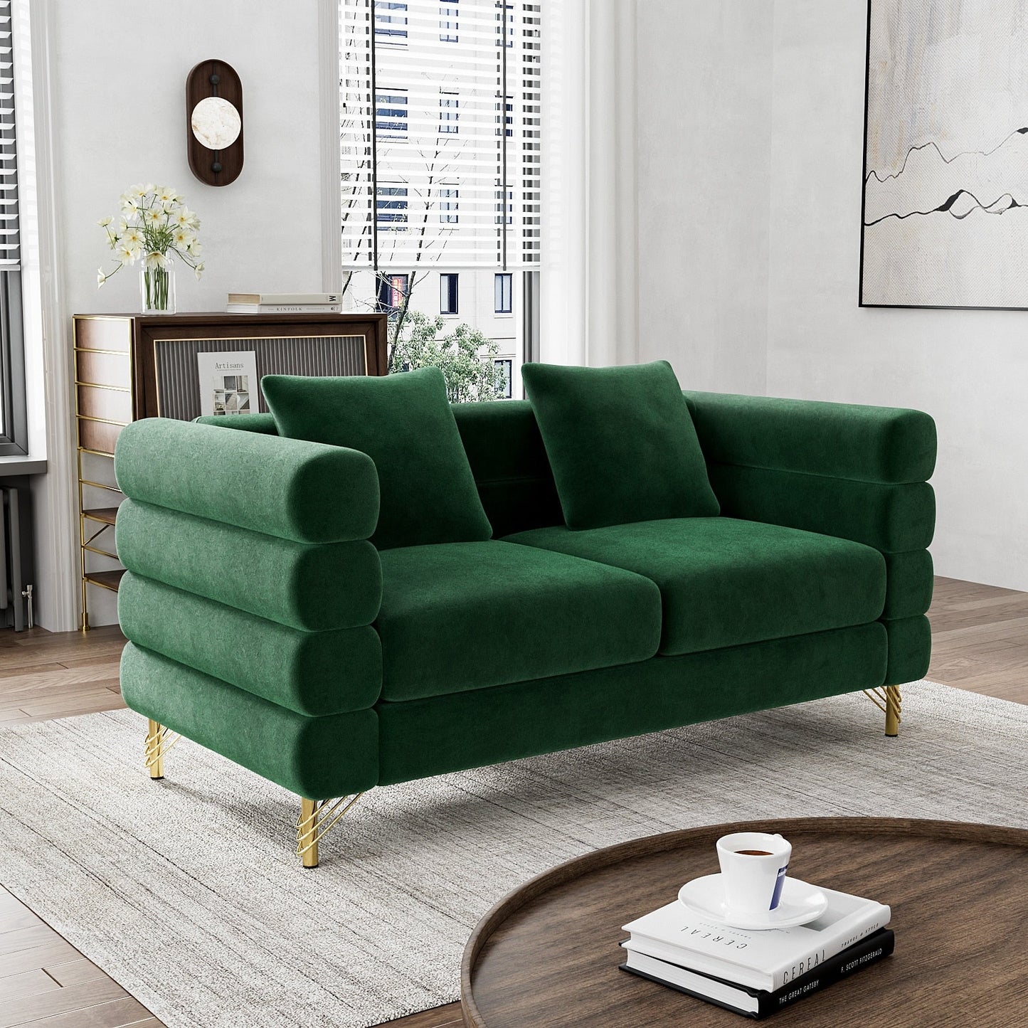 Canapé Ouyessir Mid-Century pour chambre, salon, bureau, appartement