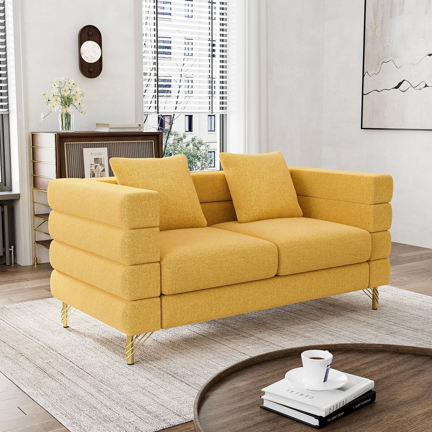 Canapé Ouyessir Mid-Century pour chambre, salon, bureau, appartement