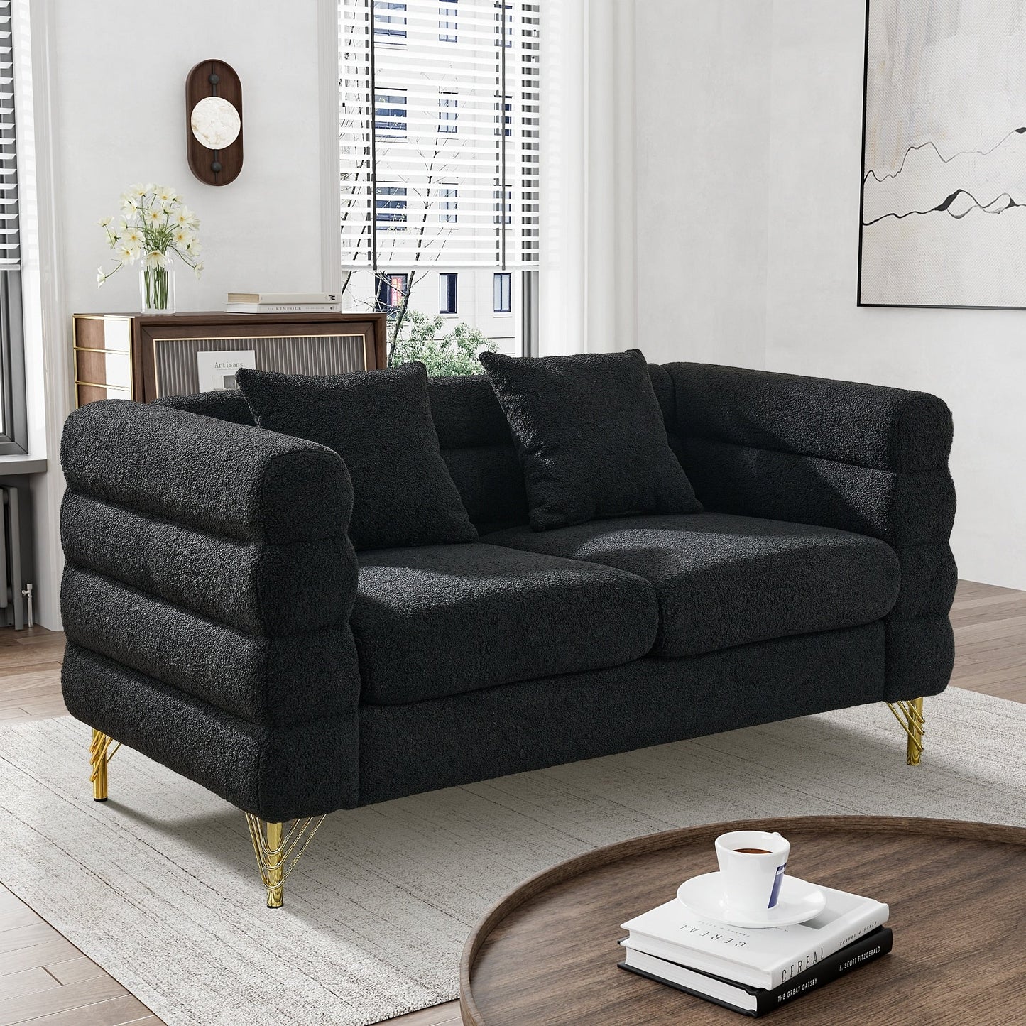 Canapé Ouyessir Mid-Century pour chambre, salon, bureau, appartement