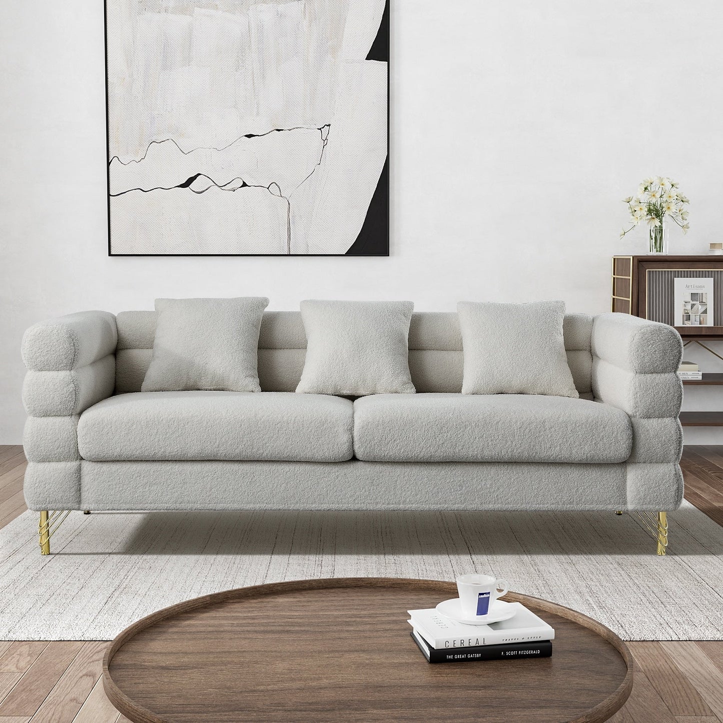 Canapé Ouyessir Mid-Century pour chambre, salon, bureau, appartement