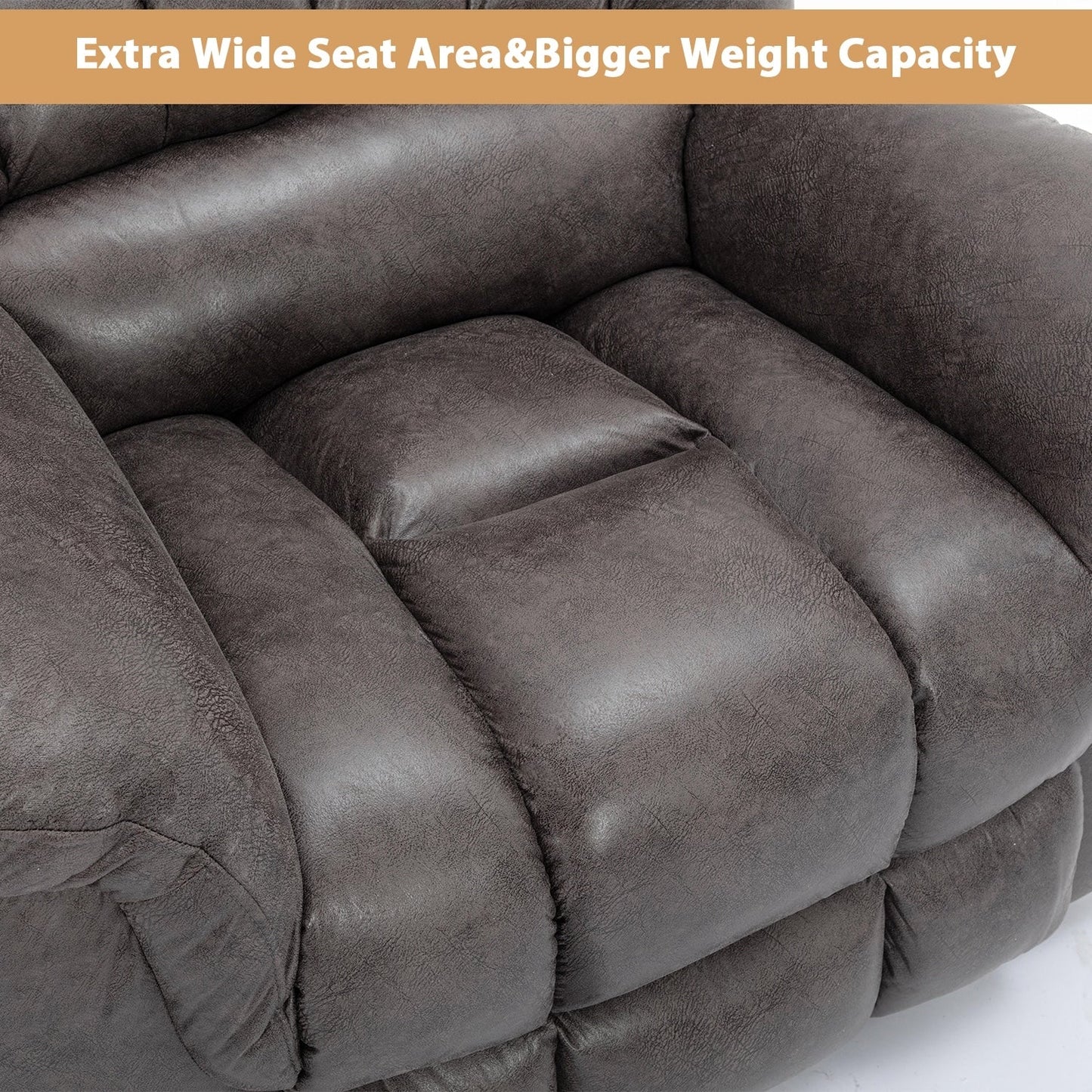 Fauteuil inclinable électrique surdimensionné de 42 po avec massage et chauffage