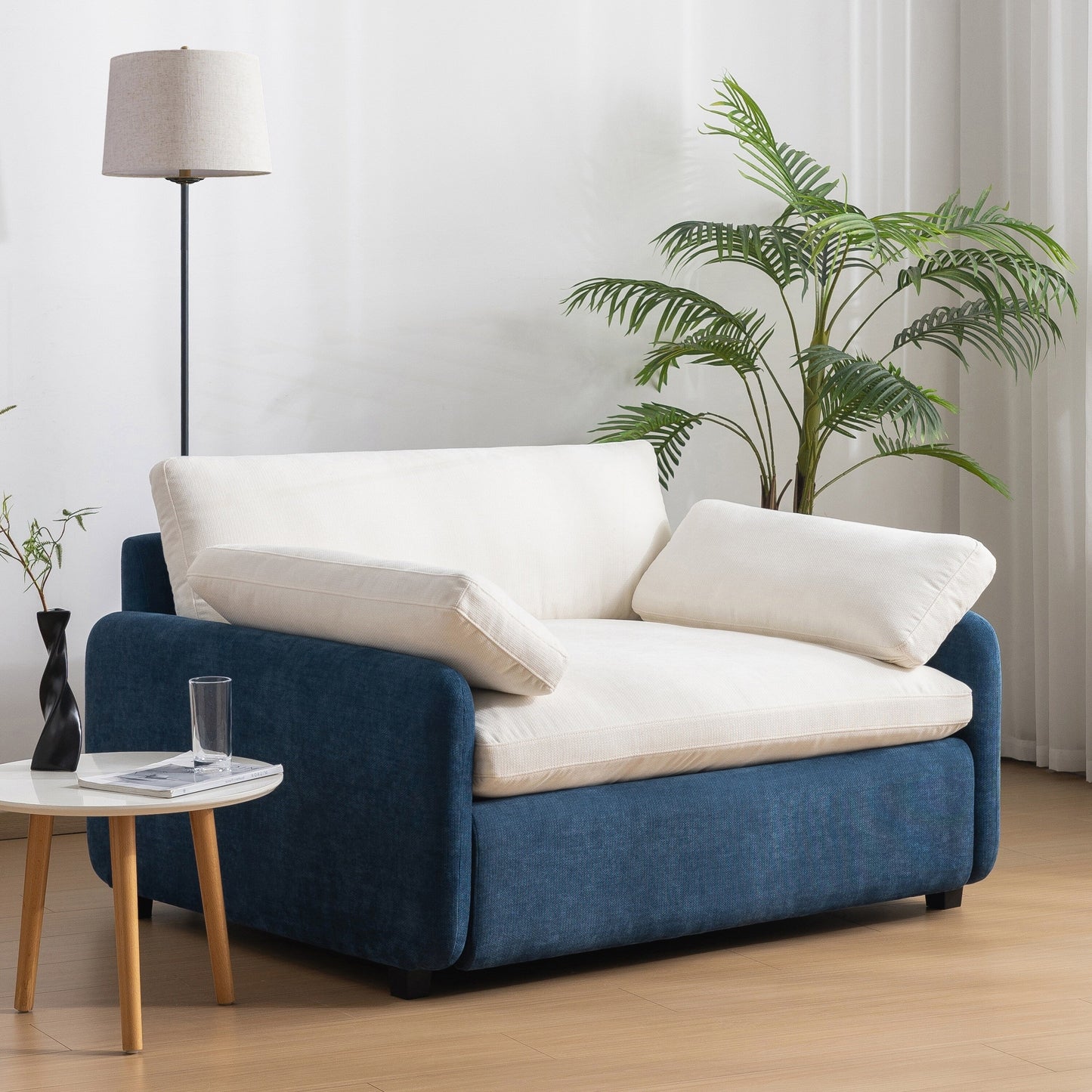 Fauteuil simple surdimensionné en chenille