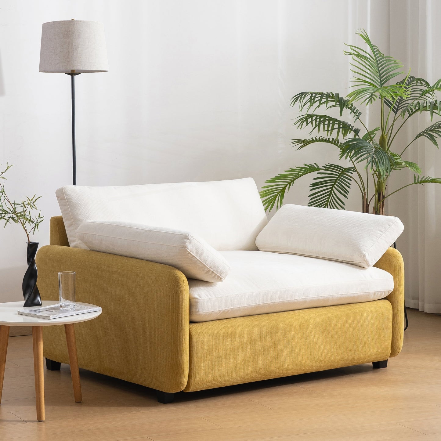Fauteuil simple surdimensionné en chenille