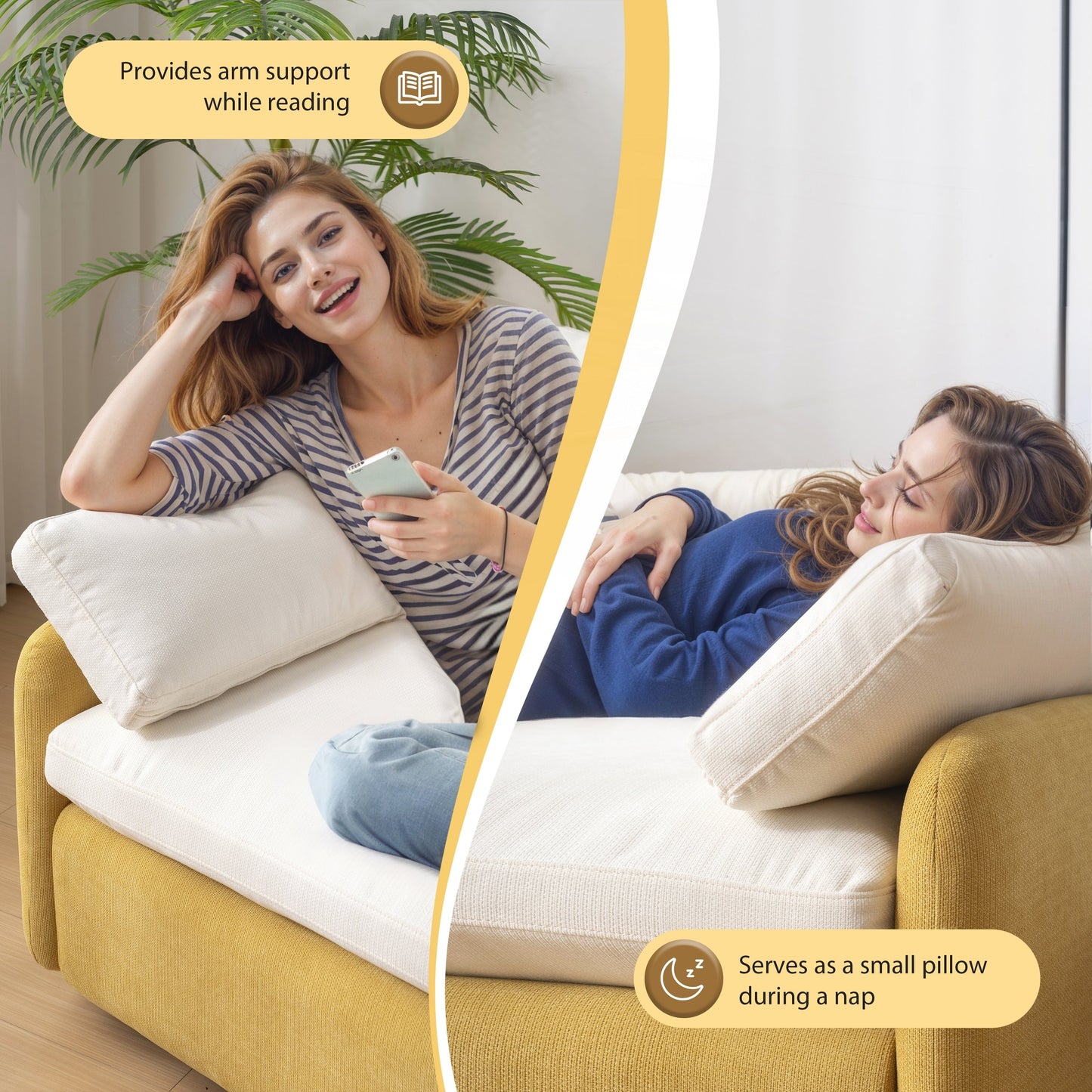 Fauteuil simple surdimensionné en chenille