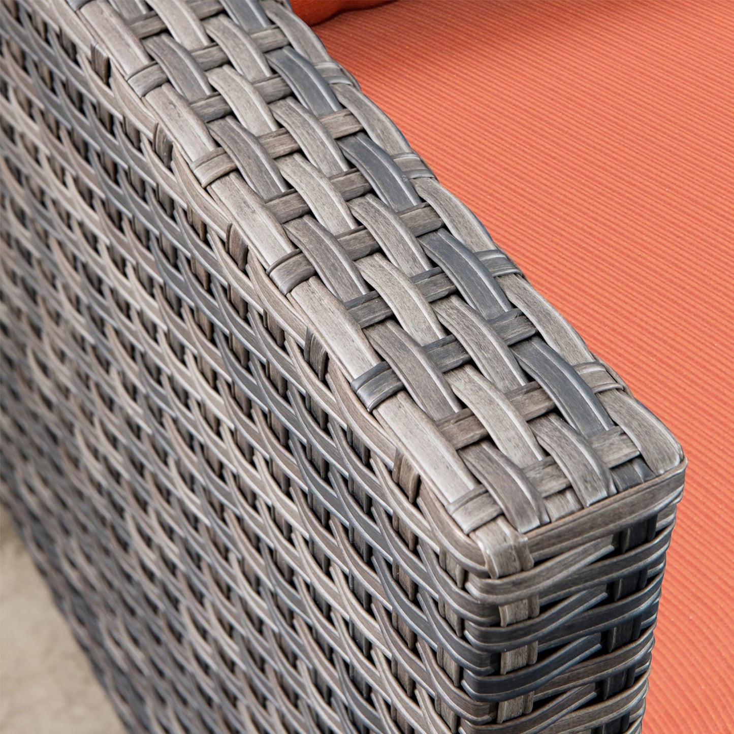 Ensemble de meubles de patio OVIOS 8 pièces en osier avec chaises pivotantes