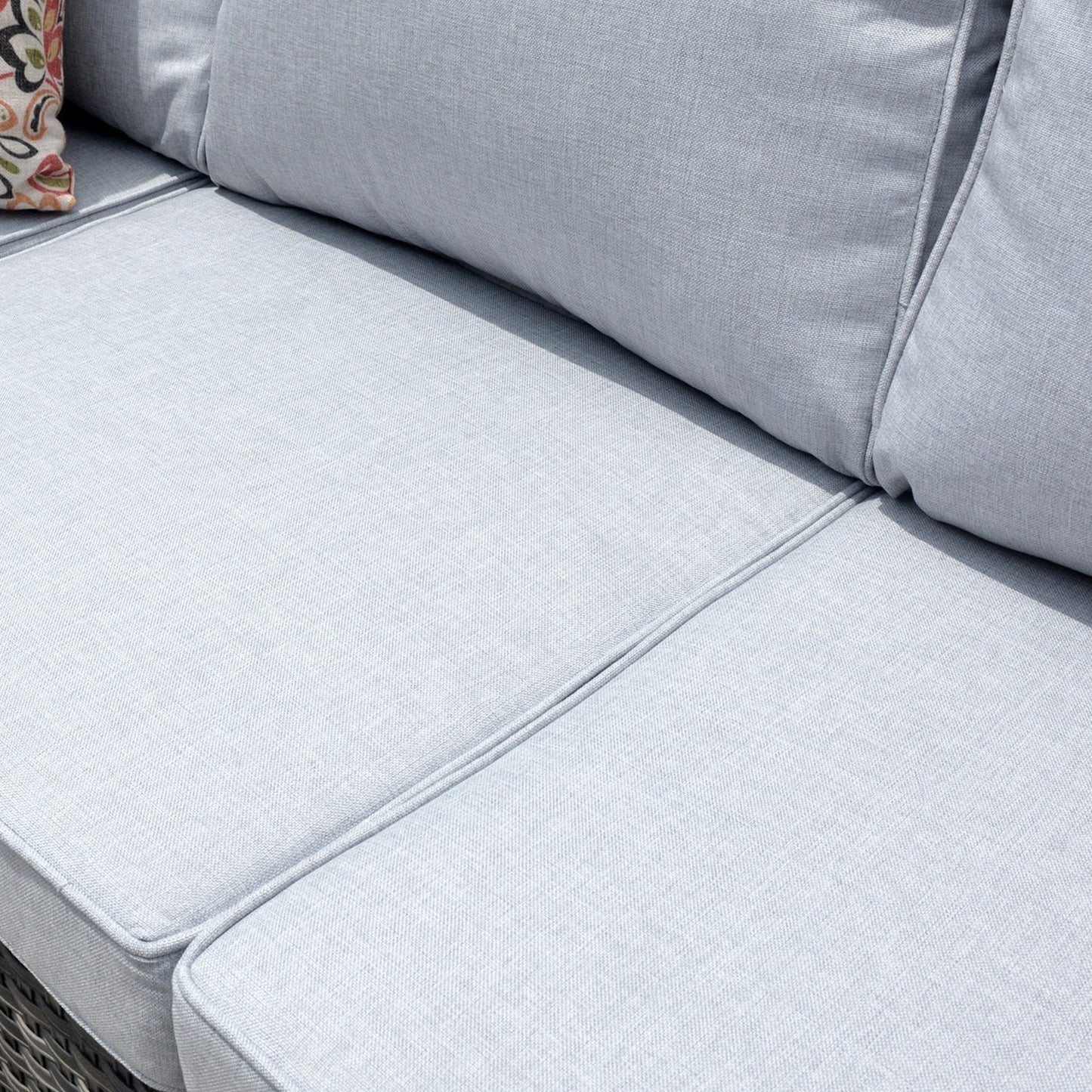 Ensemble de canapés de patio OVIOS 6 pièces en osier avec chaises berçantes pivotantes