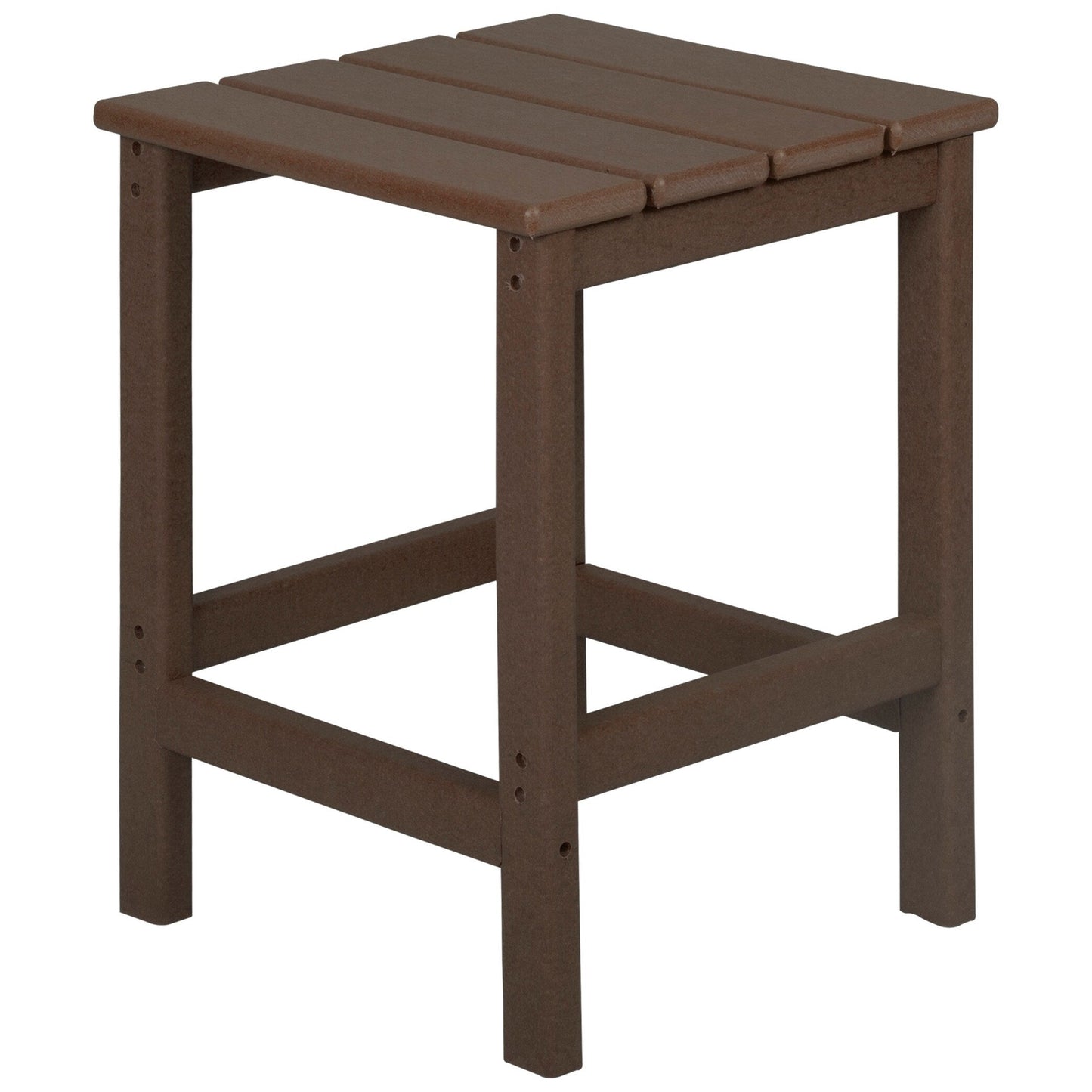 Chaise Adirondack pliable Polytrends Laguna en PEHD, toutes saisons, avec pouf et table d'appoint (ensemble 3 pièces)
