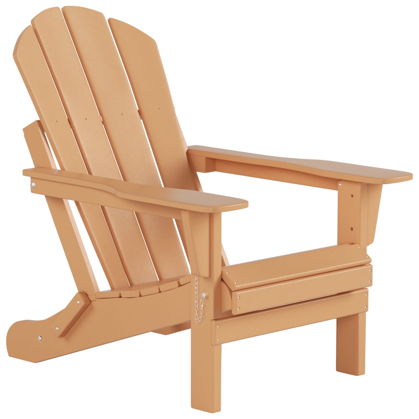 Chaises Adirondack pliables Polytrends Laguna en PEHD, toutes saisons, avec table d'appoint (ensemble de 3 pièces)