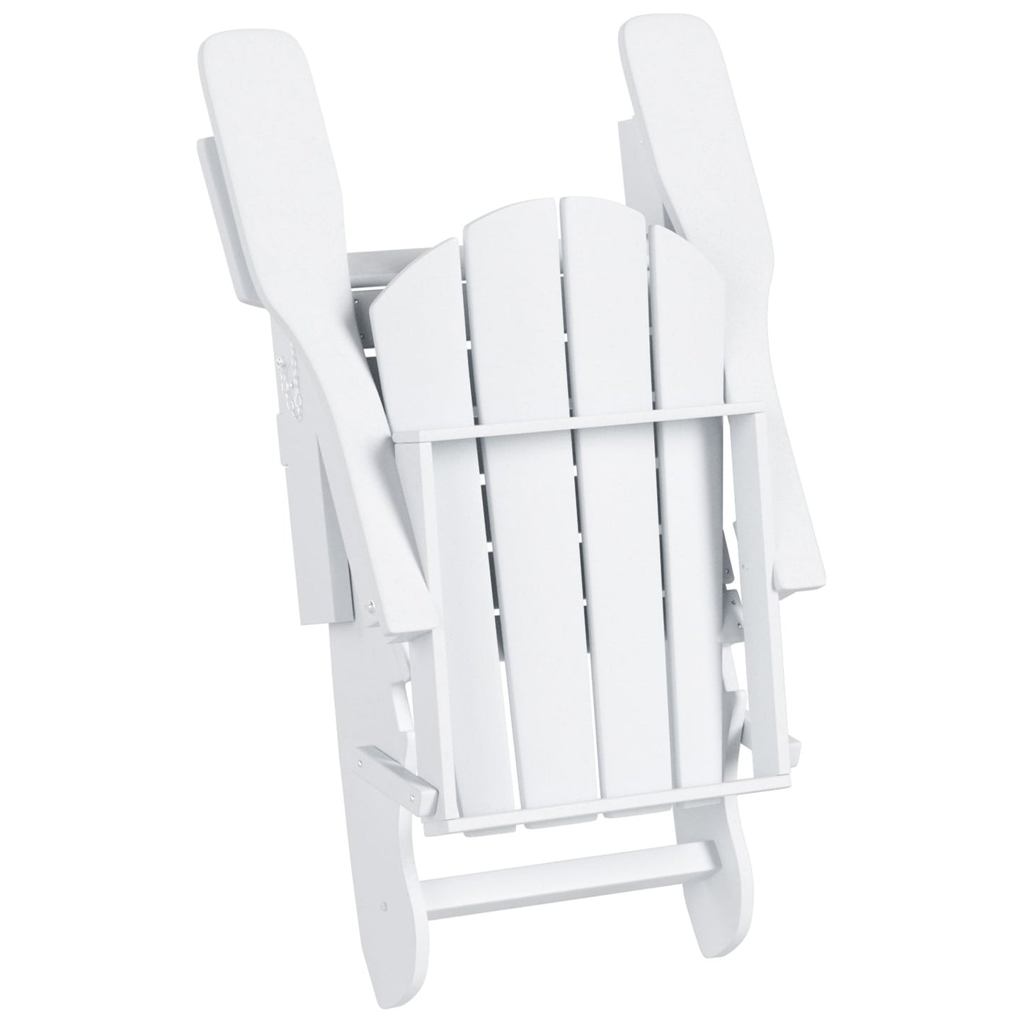 Chaises Adirondack pliables Polytrends Laguna en PEHD, toutes saisons, avec table d'appoint (ensemble de 3 pièces)
