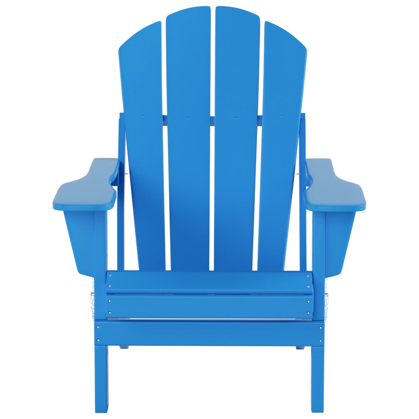 Chaises Adirondack pliables Polytrends Laguna en PEHD, toutes saisons, avec table d'appoint (ensemble de 3 pièces)