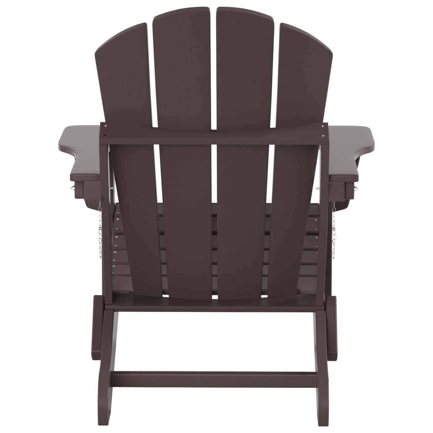 Chaises Adirondack pliables Polytrends Laguna en PEHD, toutes saisons, avec poufs (ensemble de 5 pièces)
