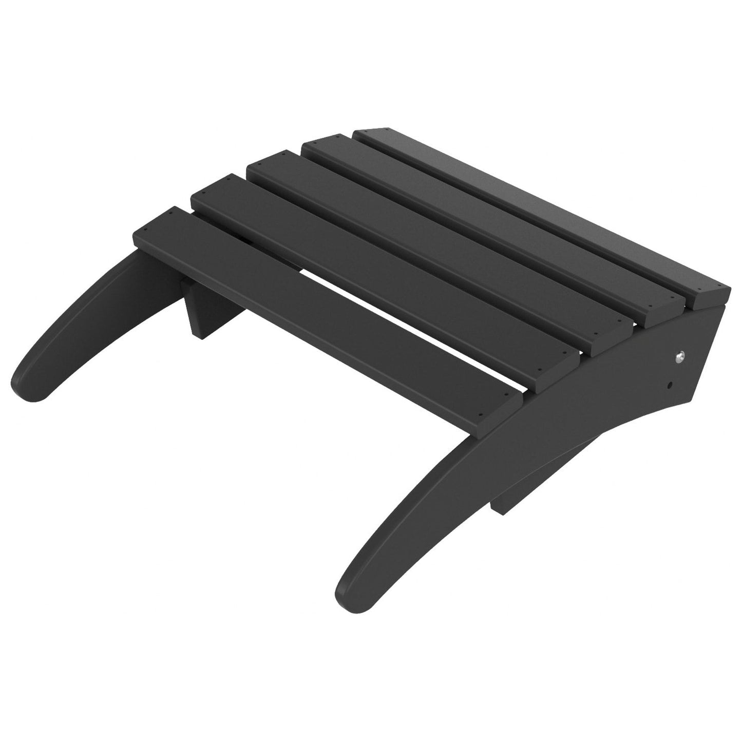 Chaises Adirondack pliables Polytrends Laguna en PEHD, toutes saisons, avec poufs (ensemble de 5 pièces)