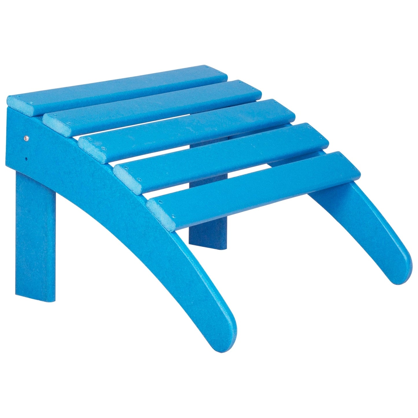 Chaises Adirondack pliables Polytrends Laguna en PEHD, toutes saisons, avec poufs (ensemble de 5 pièces)