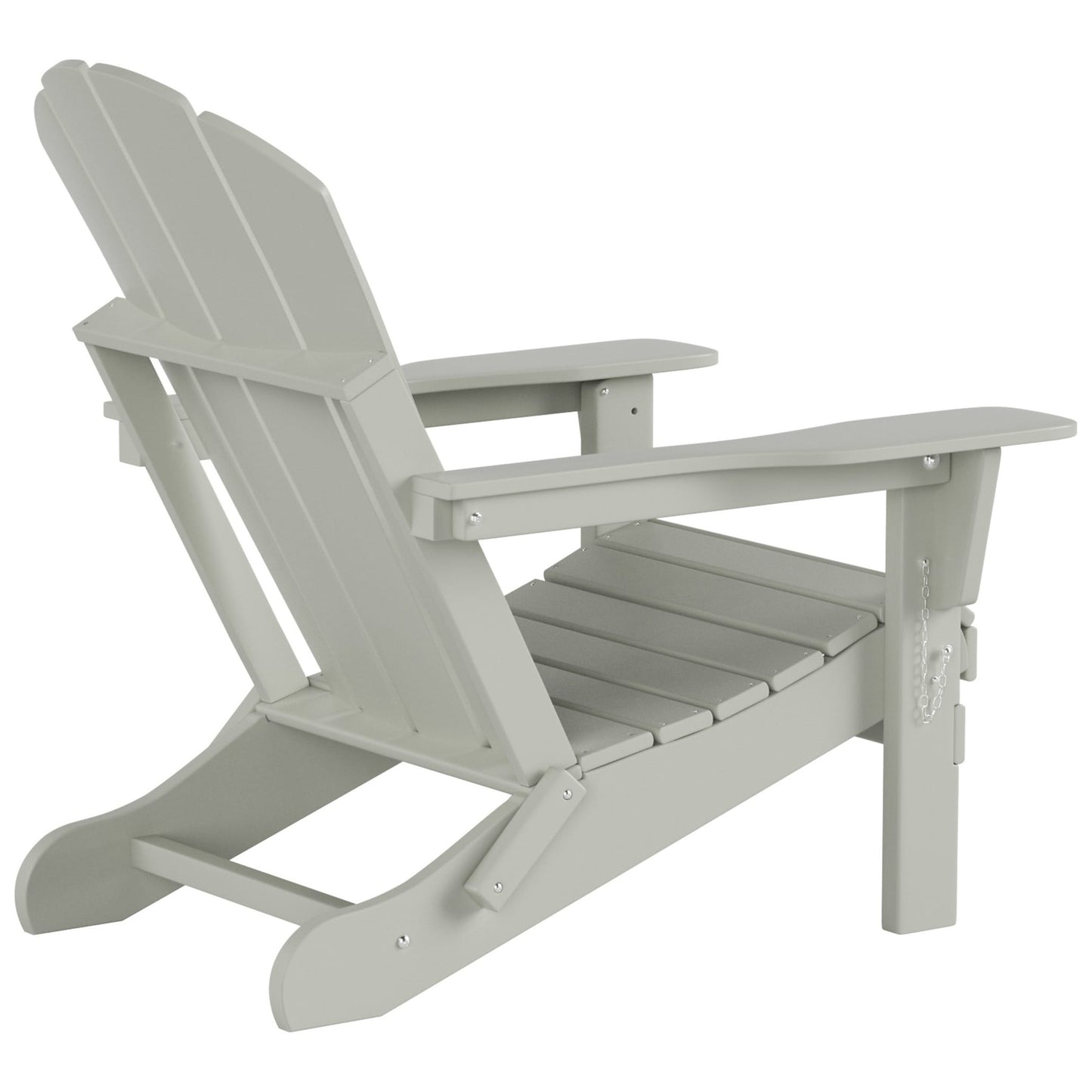 Chaises Adirondack pliables Polytrends Laguna en PEHD, toutes saisons, avec poufs (ensemble de 5 pièces)