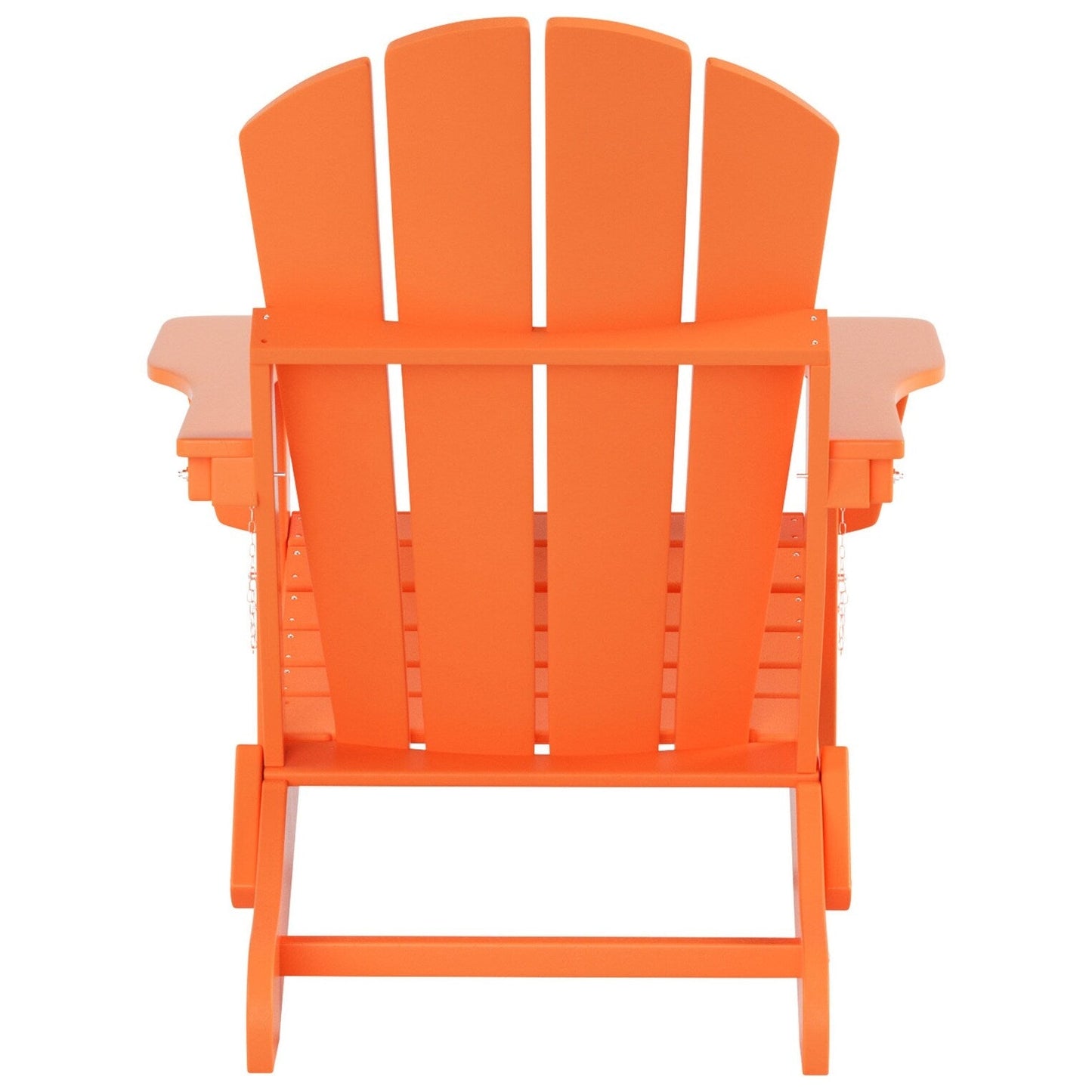 Chaises Adirondack pliables Polytrends Laguna en PEHD, toutes saisons, avec poufs (ensemble de 5 pièces)
