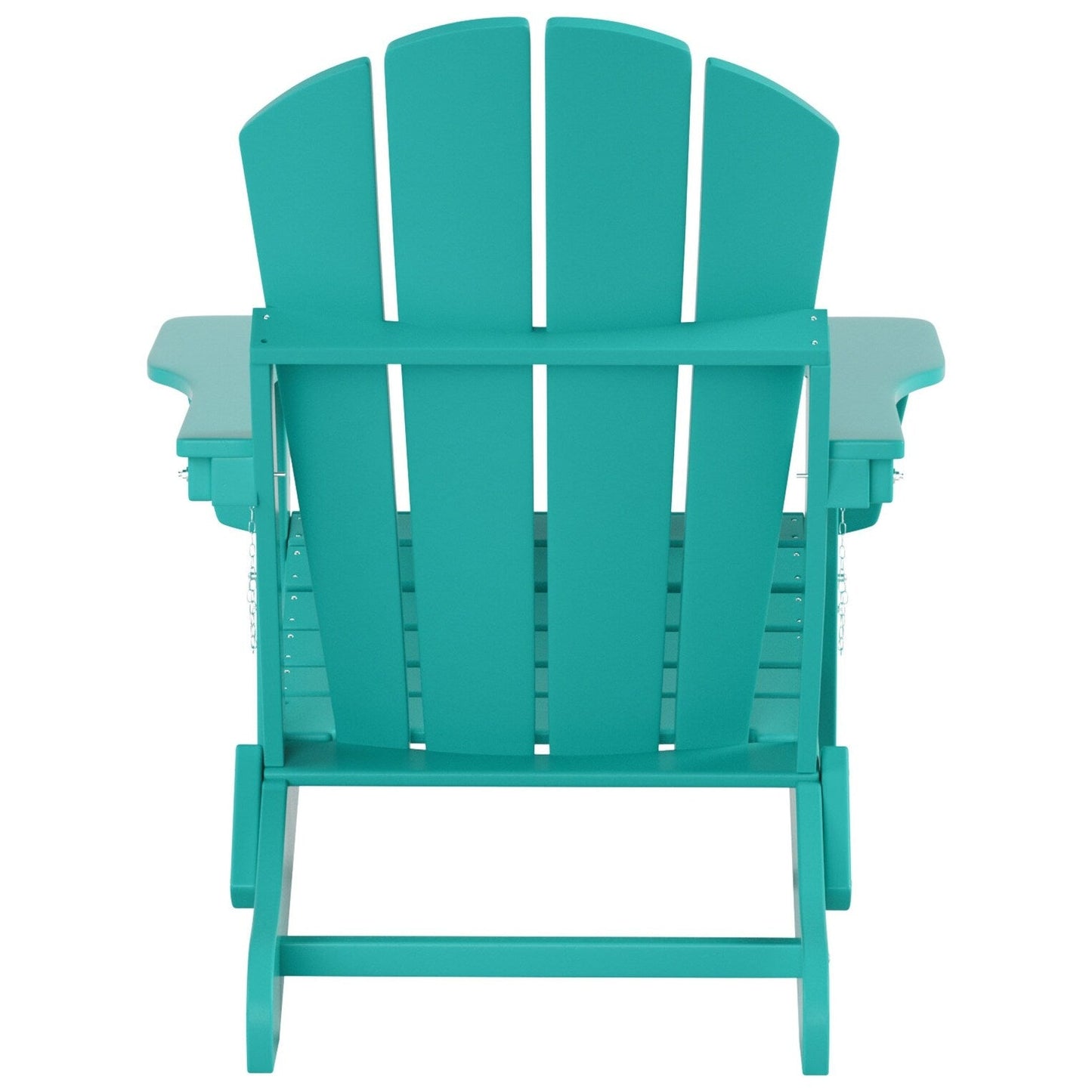 Chaises Adirondack pliables Polytrends Laguna en PEHD, toutes saisons, avec poufs (ensemble de 5 pièces)
